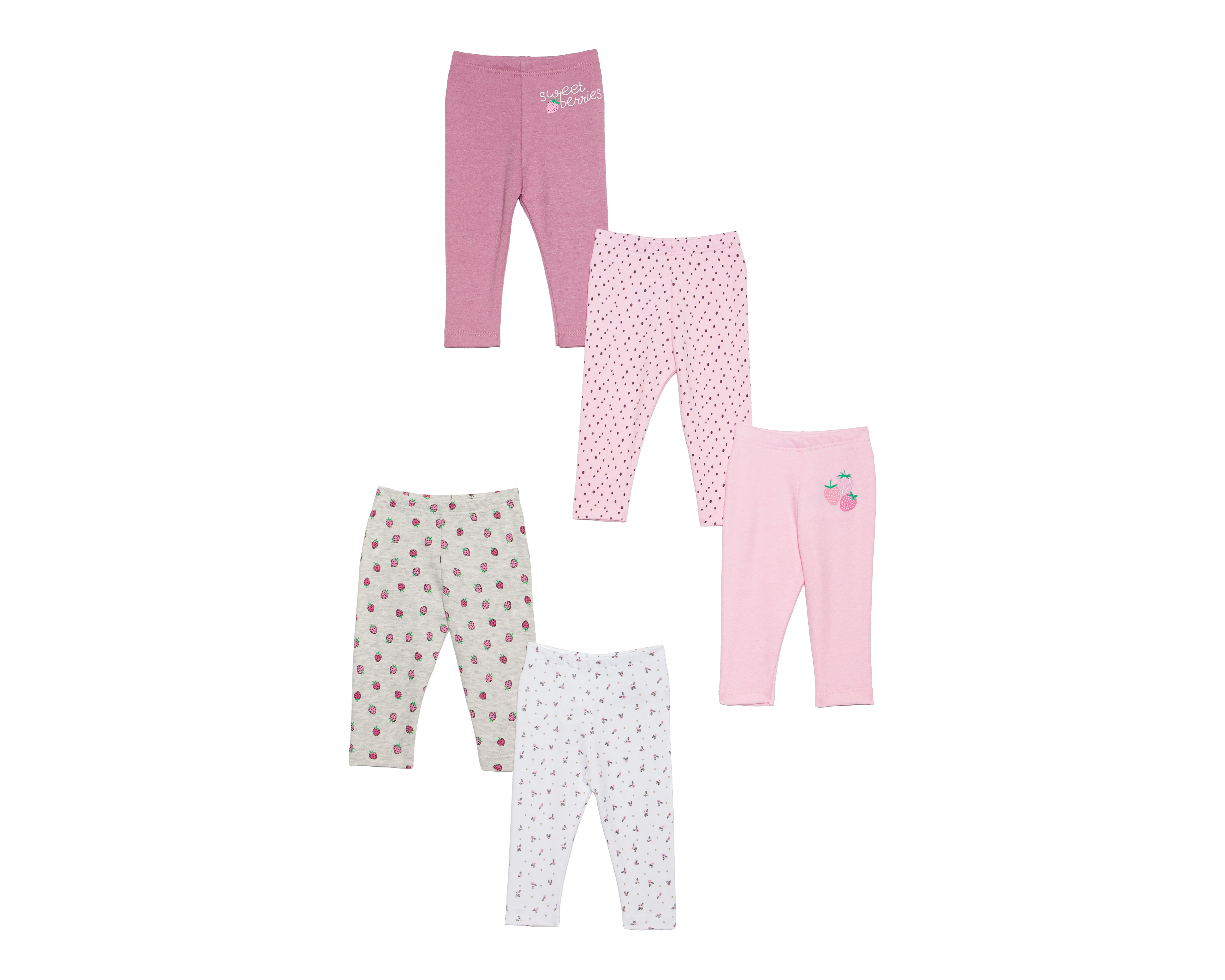 Foto 2 pulgar | Foto 1 | Pantalón para Bebé Niña Baby Colors Estampado 5 Piezas