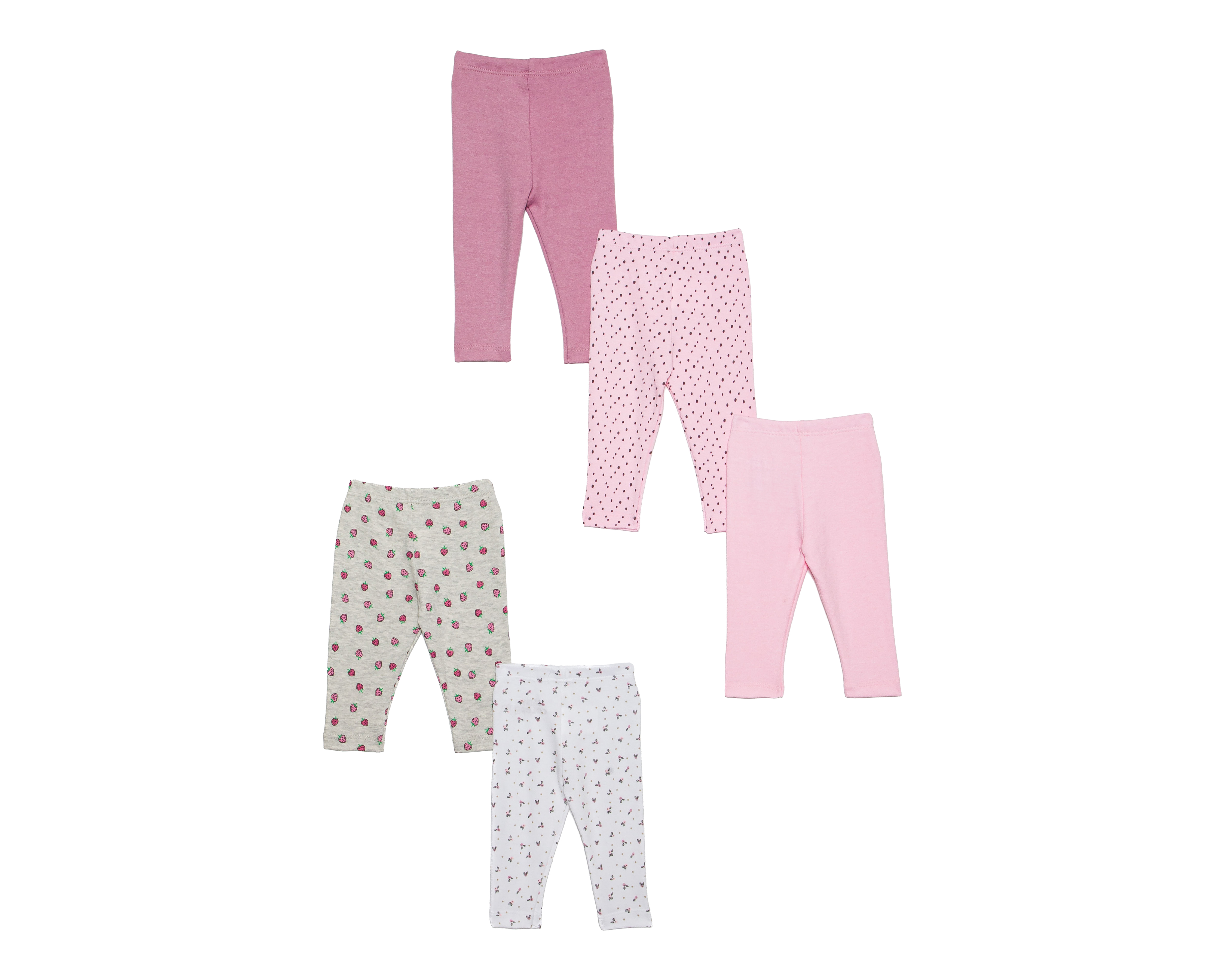 Foto 3 pulgar | Foto 2 | Pantalón para Bebé Niña Baby Colors Estampado 5 Piezas