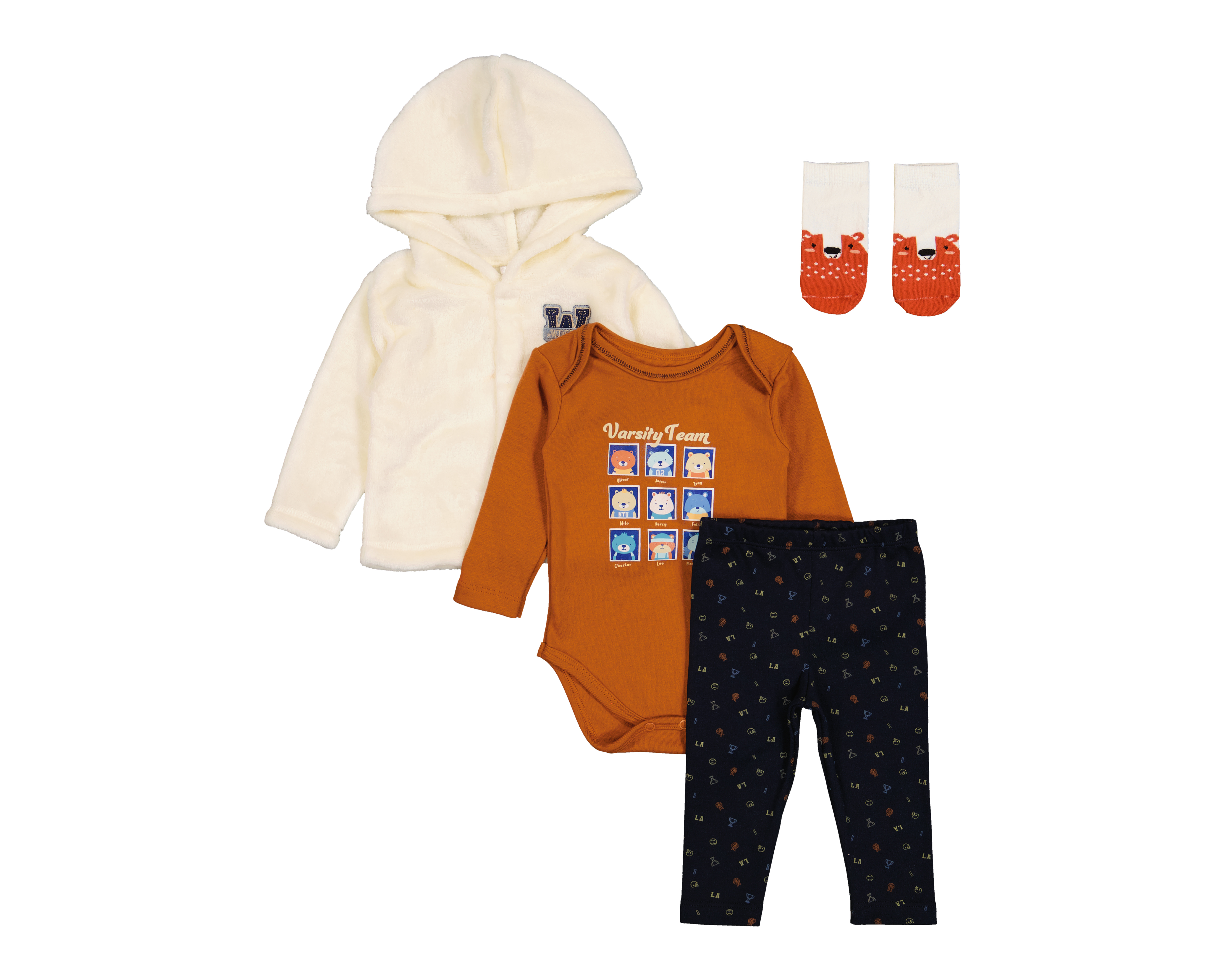 Foto 2 pulgar | Foto 1 | Conjunto para Bebé Niño Baby Colors 4 Piezas