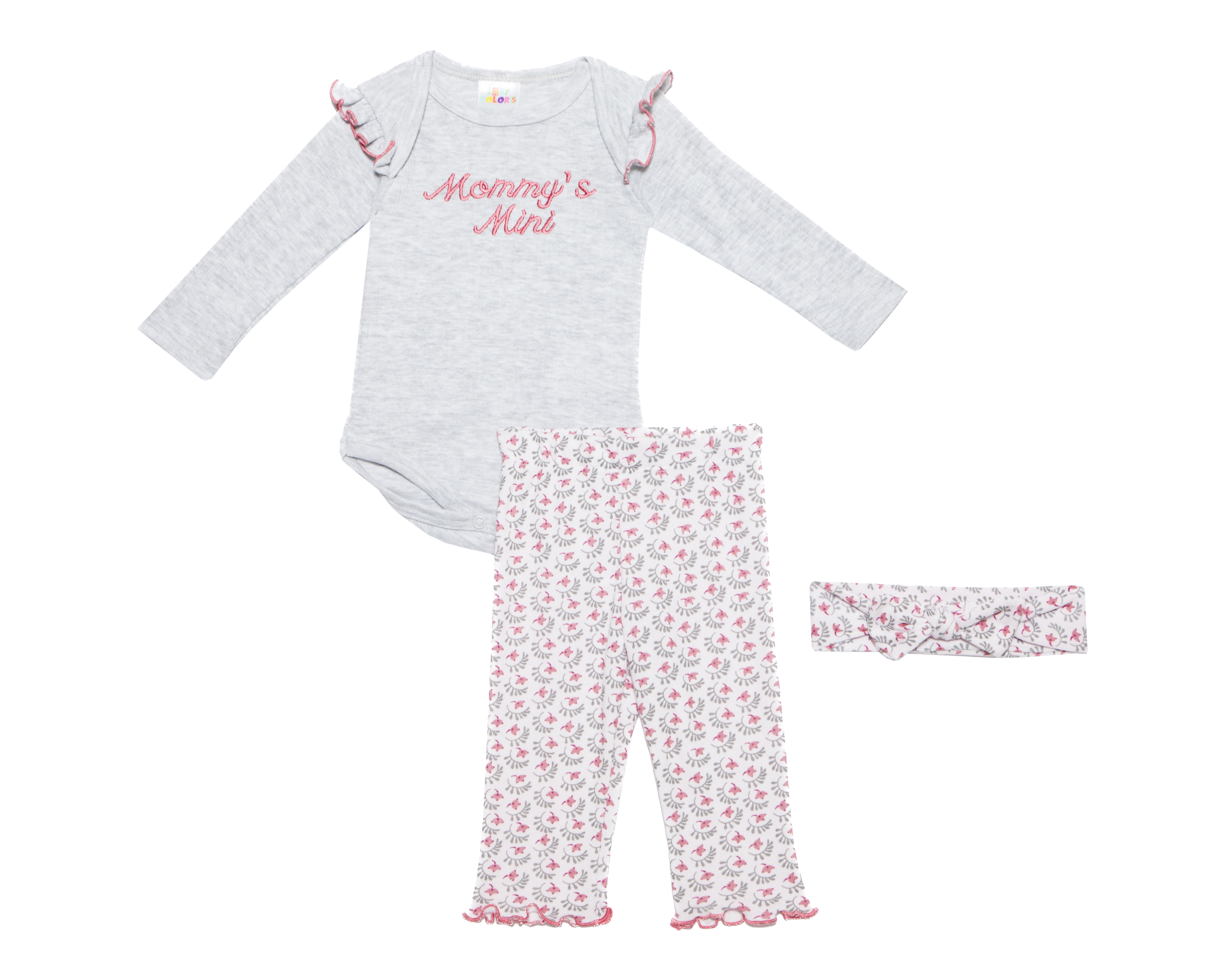 Foto 1 | Foto 1 | Conjunto para Bebé Niña Baby Colors 3 Piezas