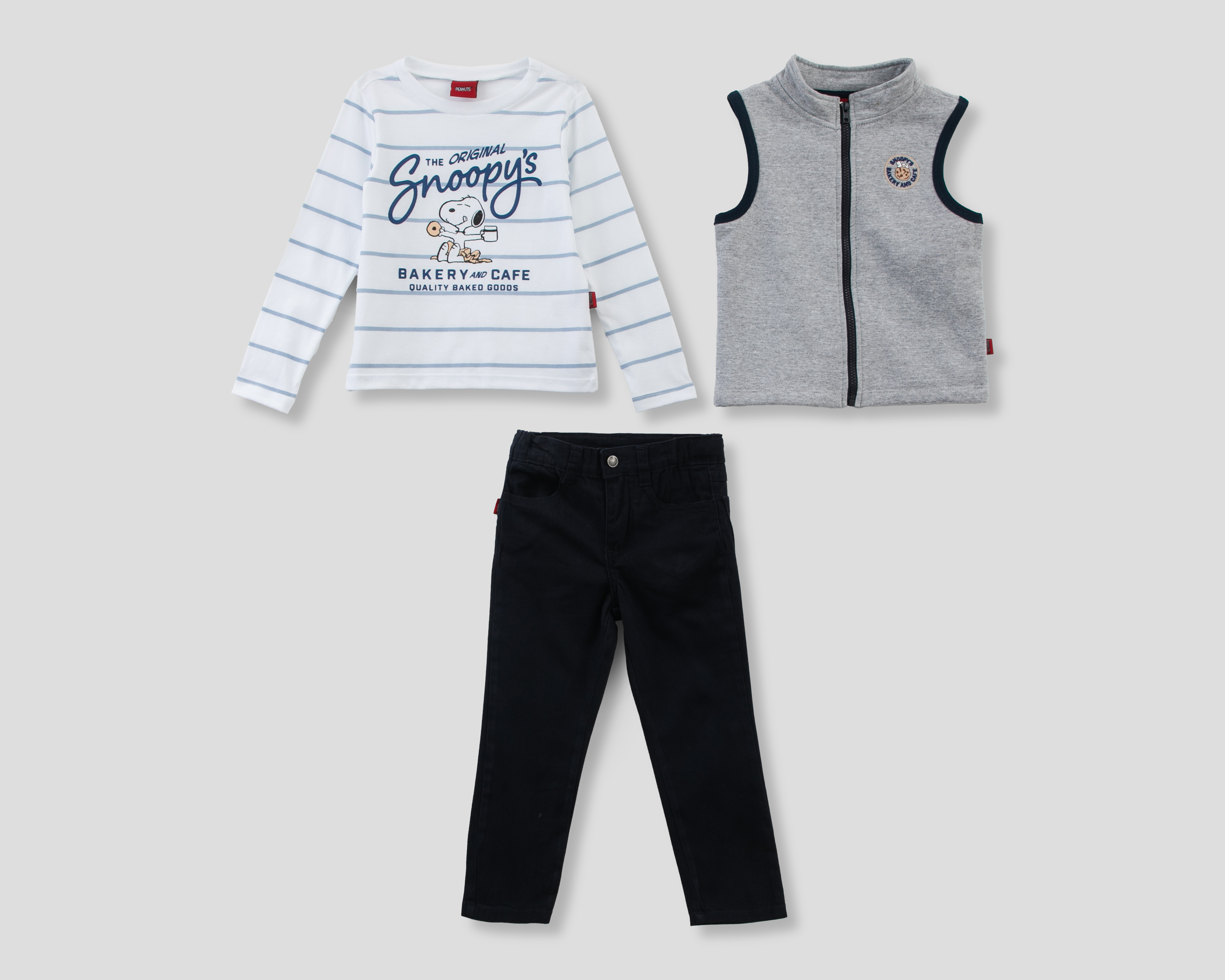 Foto 1 | Foto 1 | Conjunto para Bebé Niño Peanuts 3 Piezas