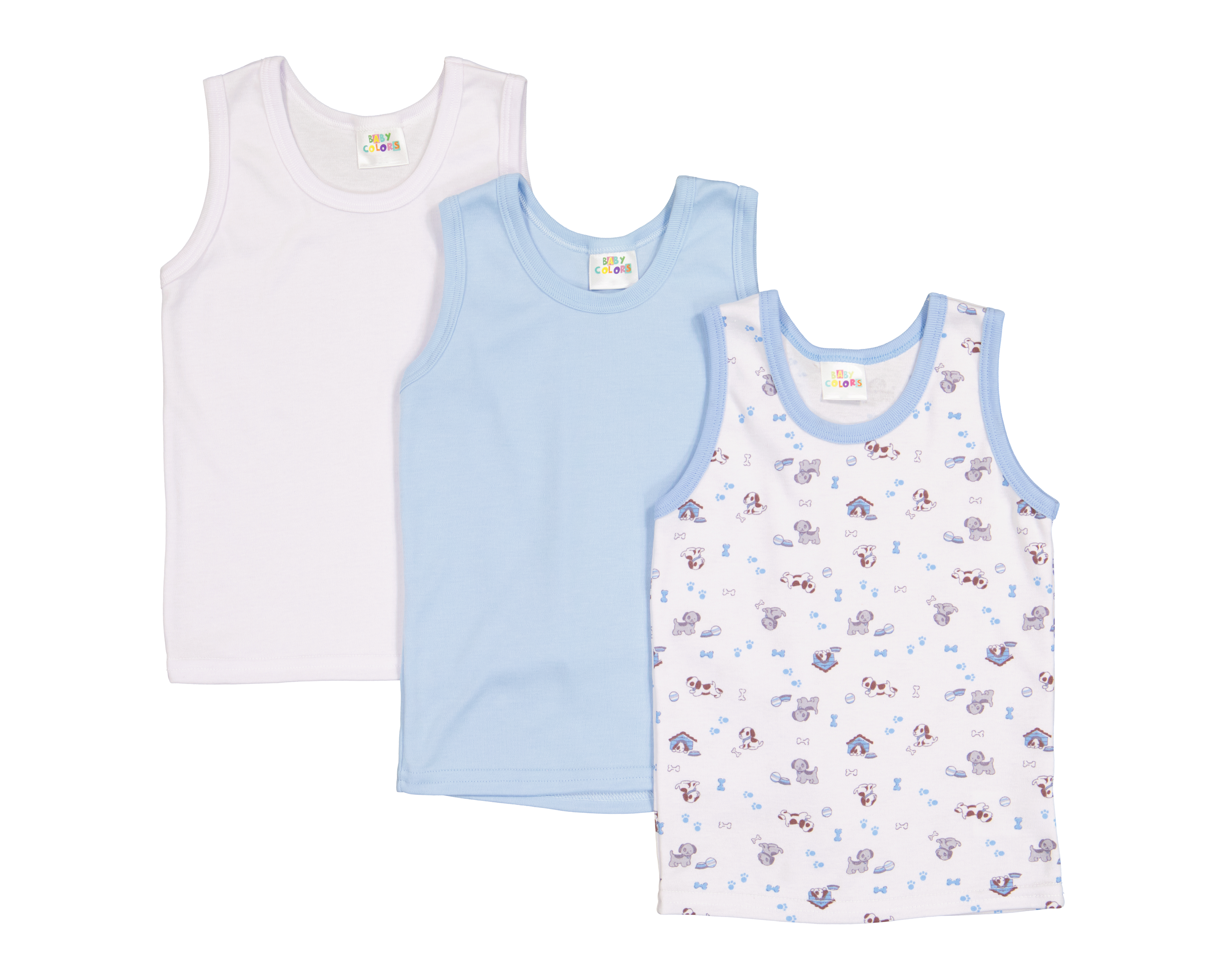 Foto 2 pulgar | Foto 1 | Camiseta Interior Baby Colors para Bebé Niño 3 Piezas