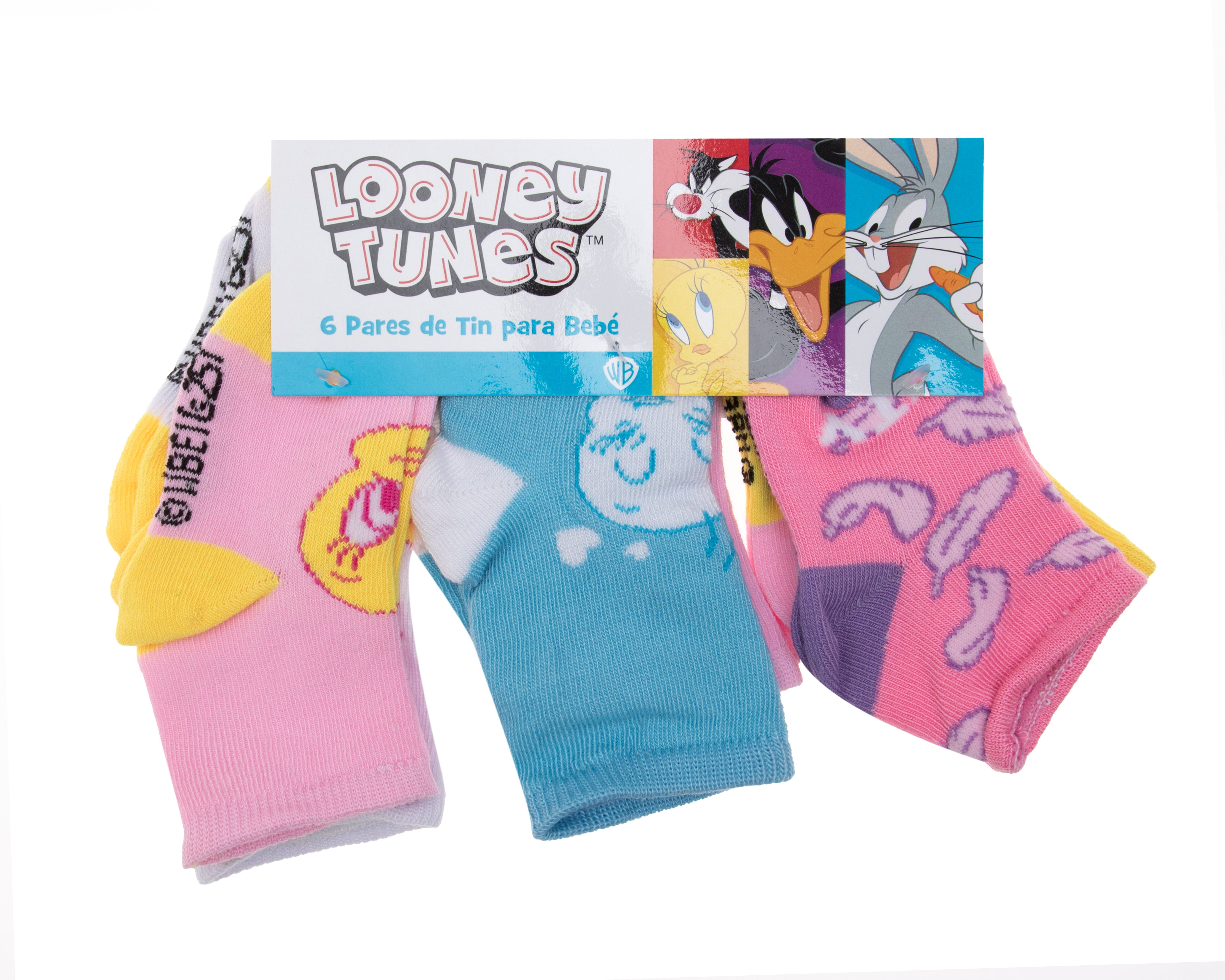 Foto 3 | Foto 3 | Calcetines para Bebé Niña Looney Tunes 6 Pares