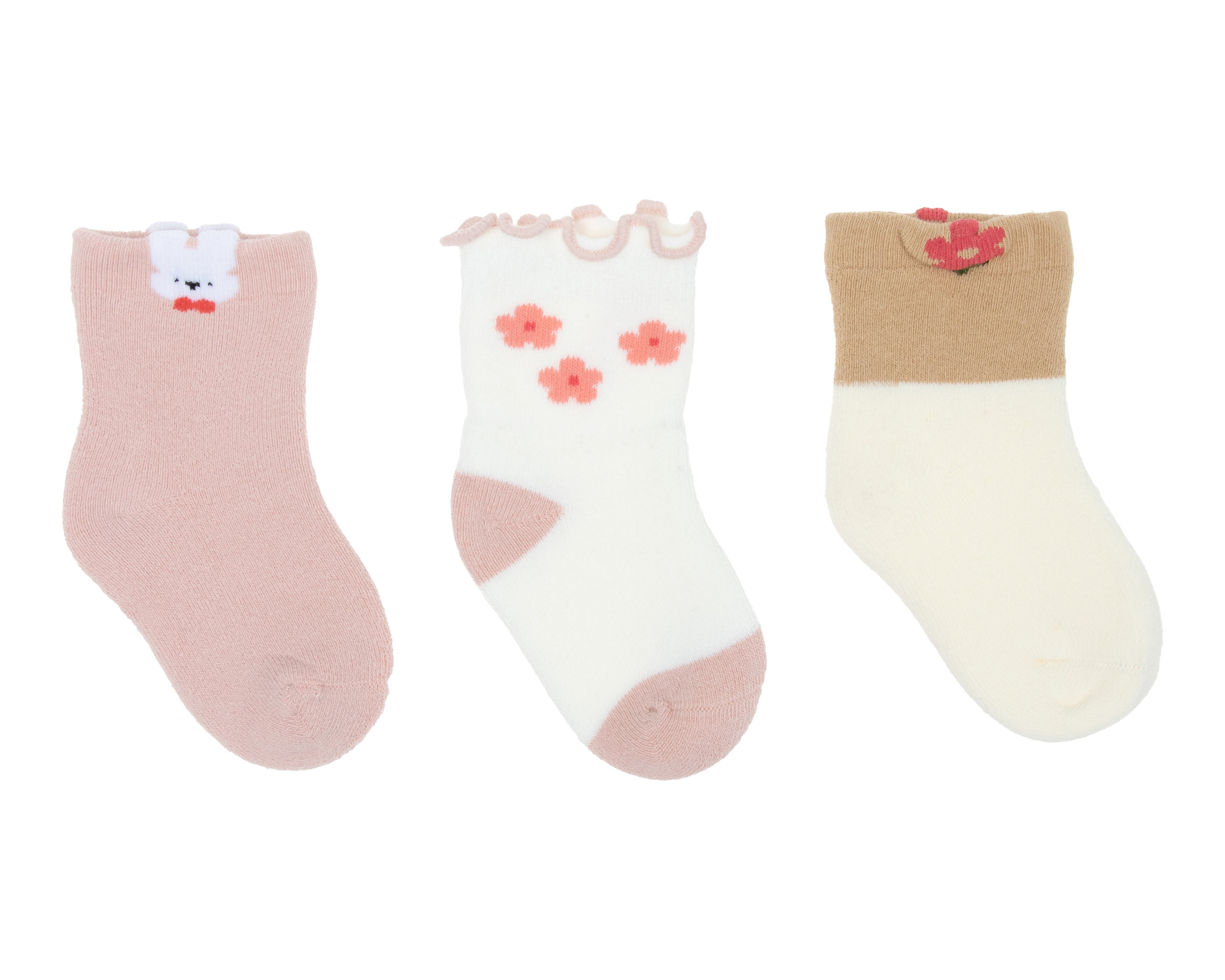 Foto 2 pulgar | Foto 1 | Calcetines para Bebé Niña Baby Colors 3 Pares
