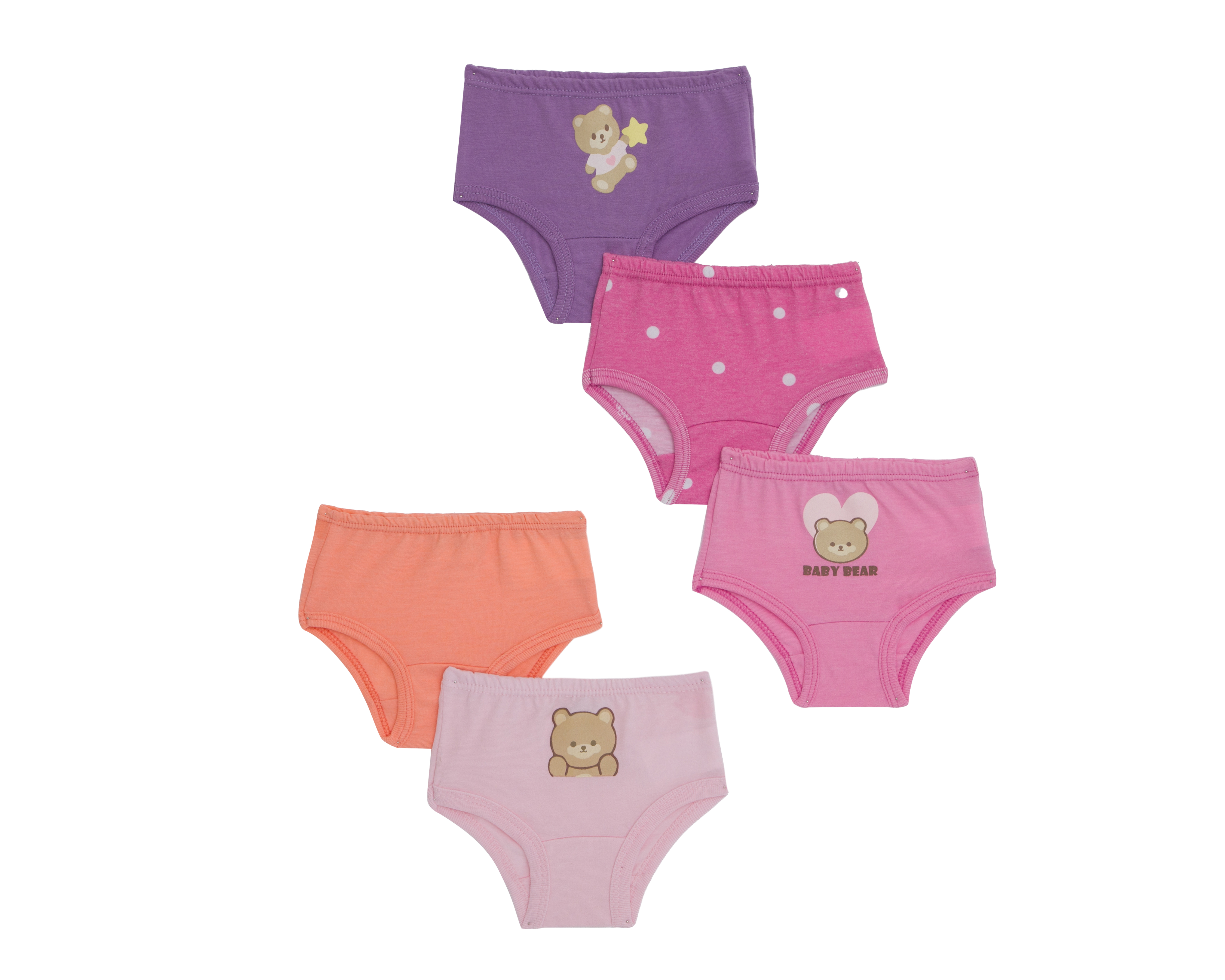 Foto 2 pulgar | Foto 1 | Pantaletas Baby Colors para Bebé Niña 5 Piezas