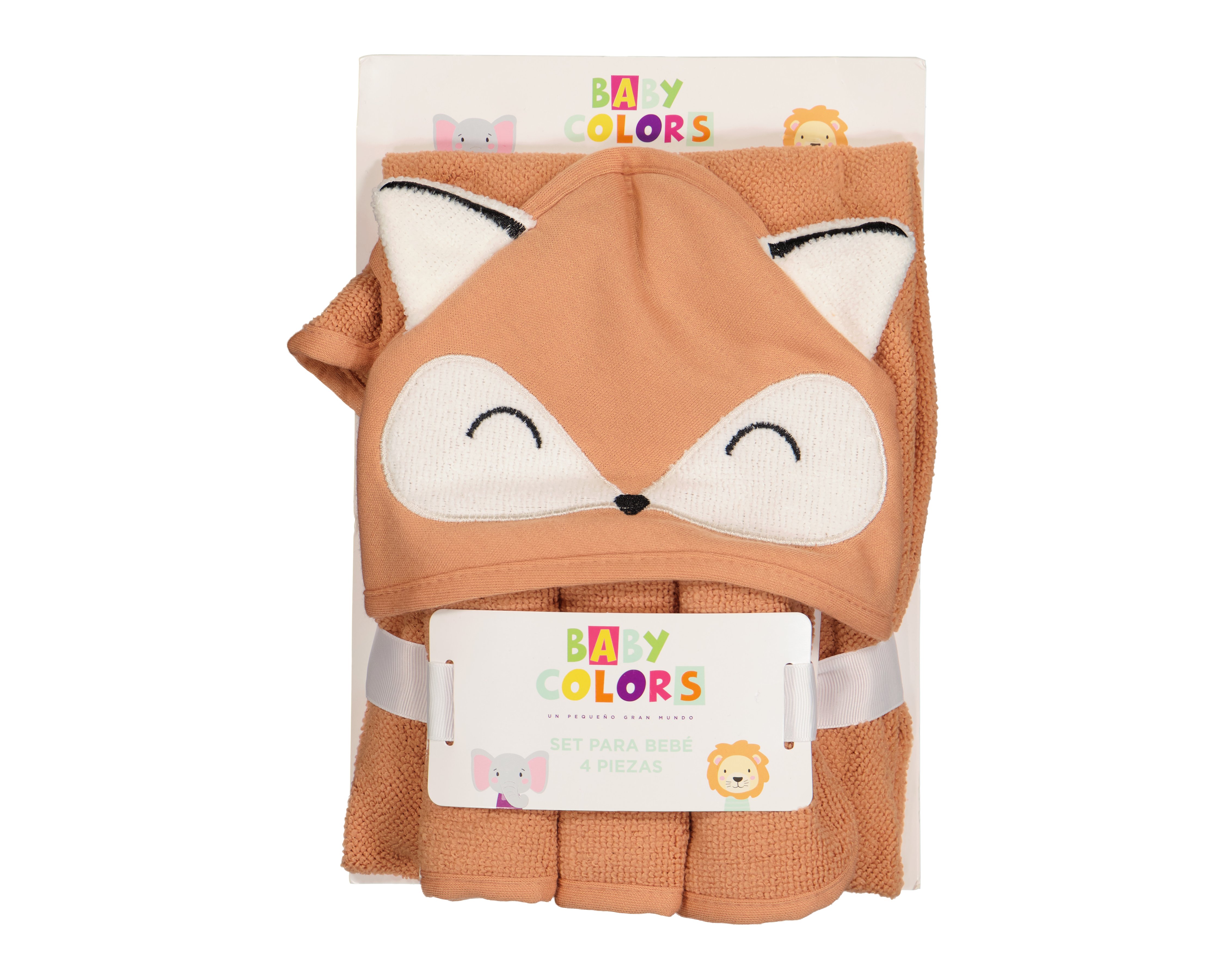 Foto 7 | Foto 8 | Toalla de Baño y Toallitas Faciales Baby Colors para Bebé Niño