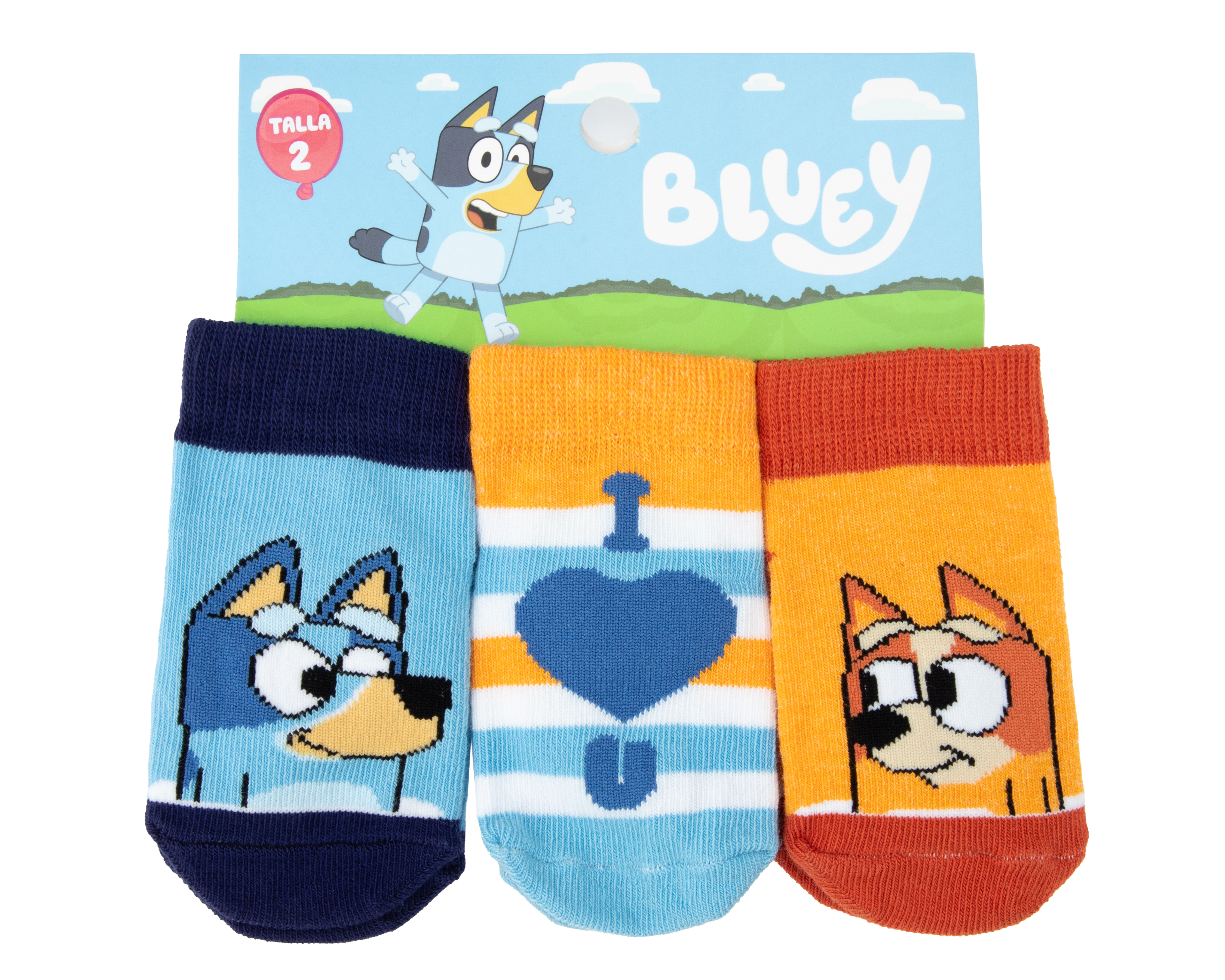 Foto 4 pulgar | Foto 3 | Calcetas para Bebé Niña Bluey 3 Pares