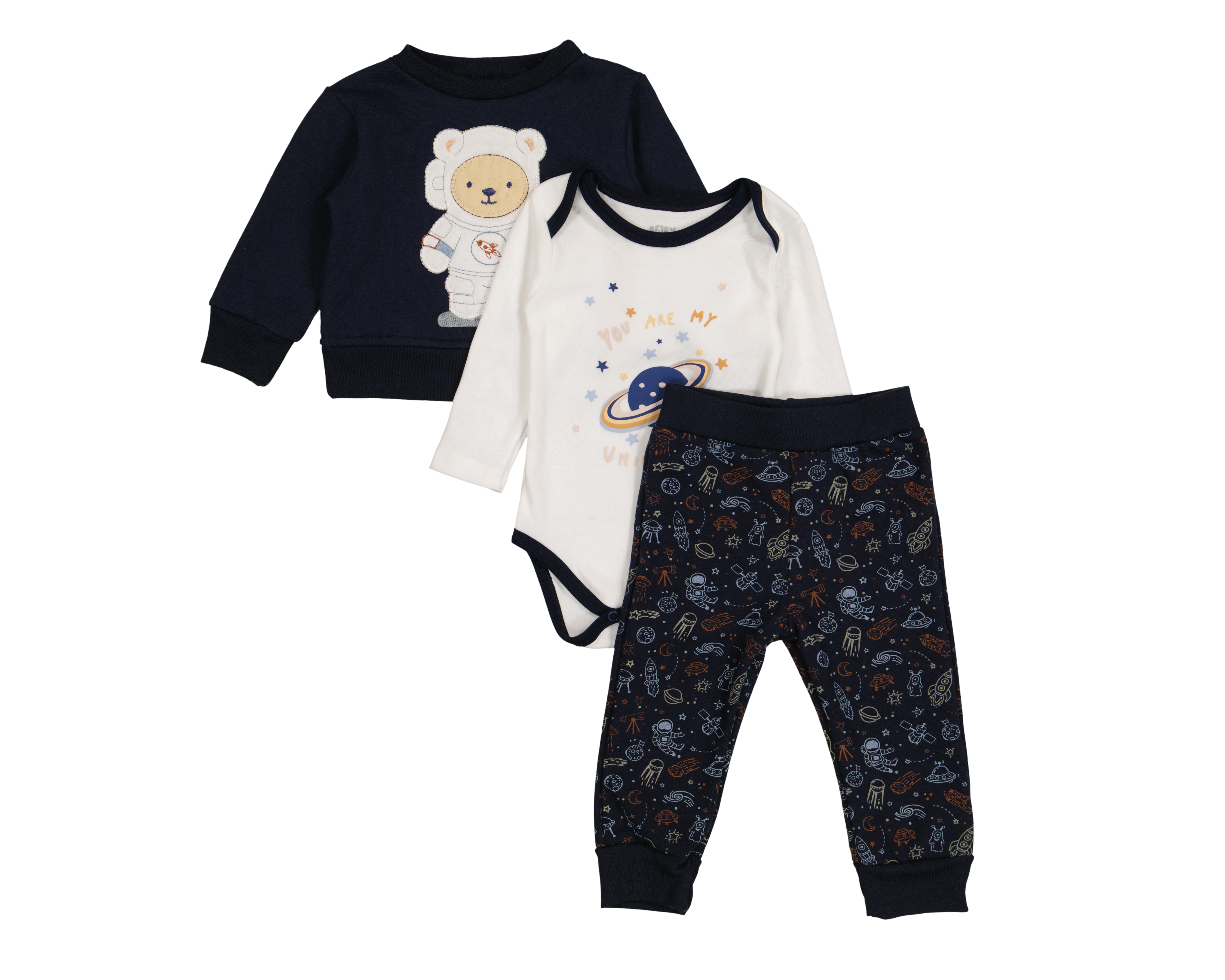 Foto 1 | Foto 1 | Conjunto para Bebé Niño Baby Colors 3 Piezas