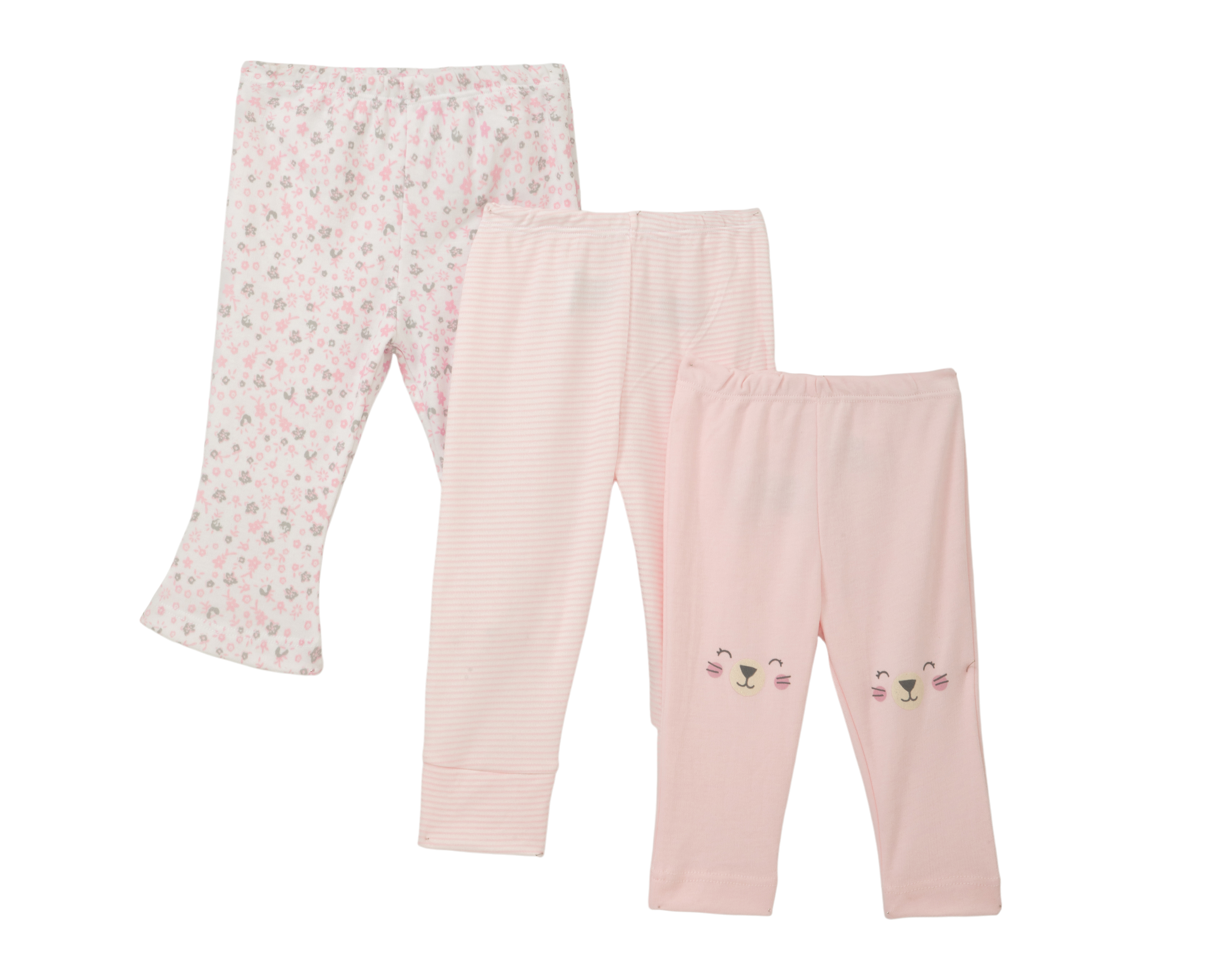 Foto 1 | Foto 1 | Pantalón para Bebé Niña Baby Colors Estampado 3 Piezas