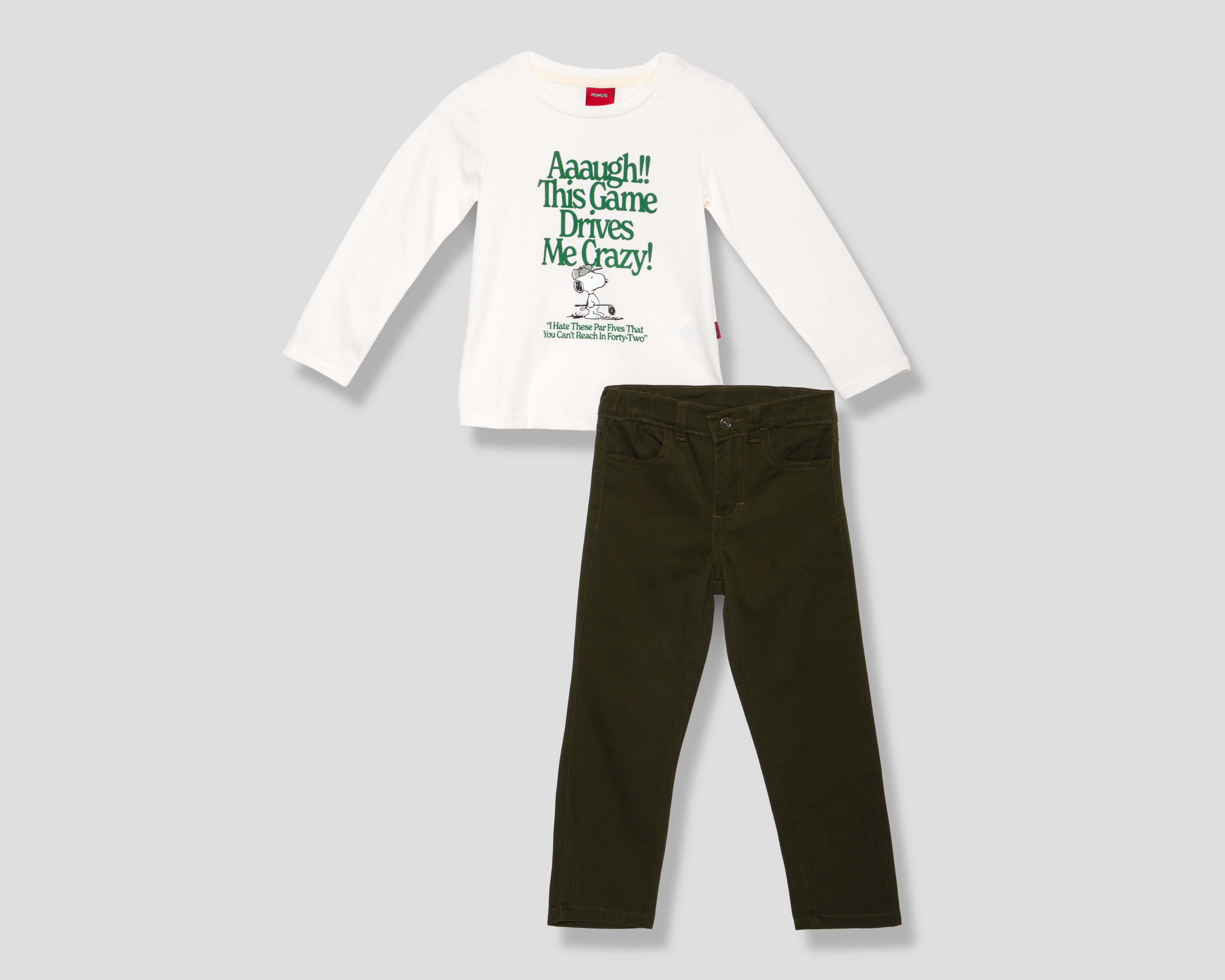 Foto 2 pulgar | Foto 1 | Pantalón y Playera para Bebé Niño Peanuts