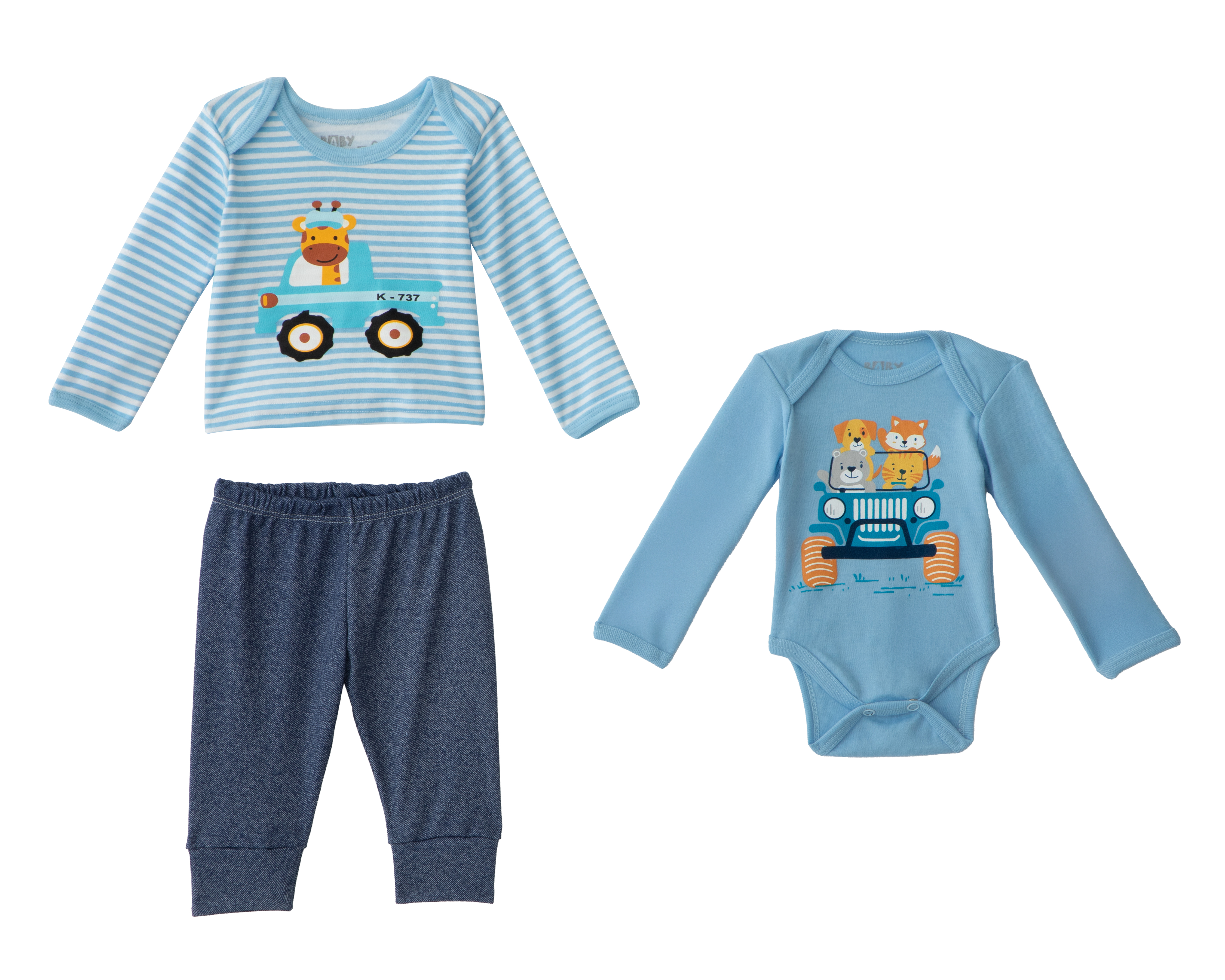 Conjunto para Bebé Niño Baby Colors 3 Piezas