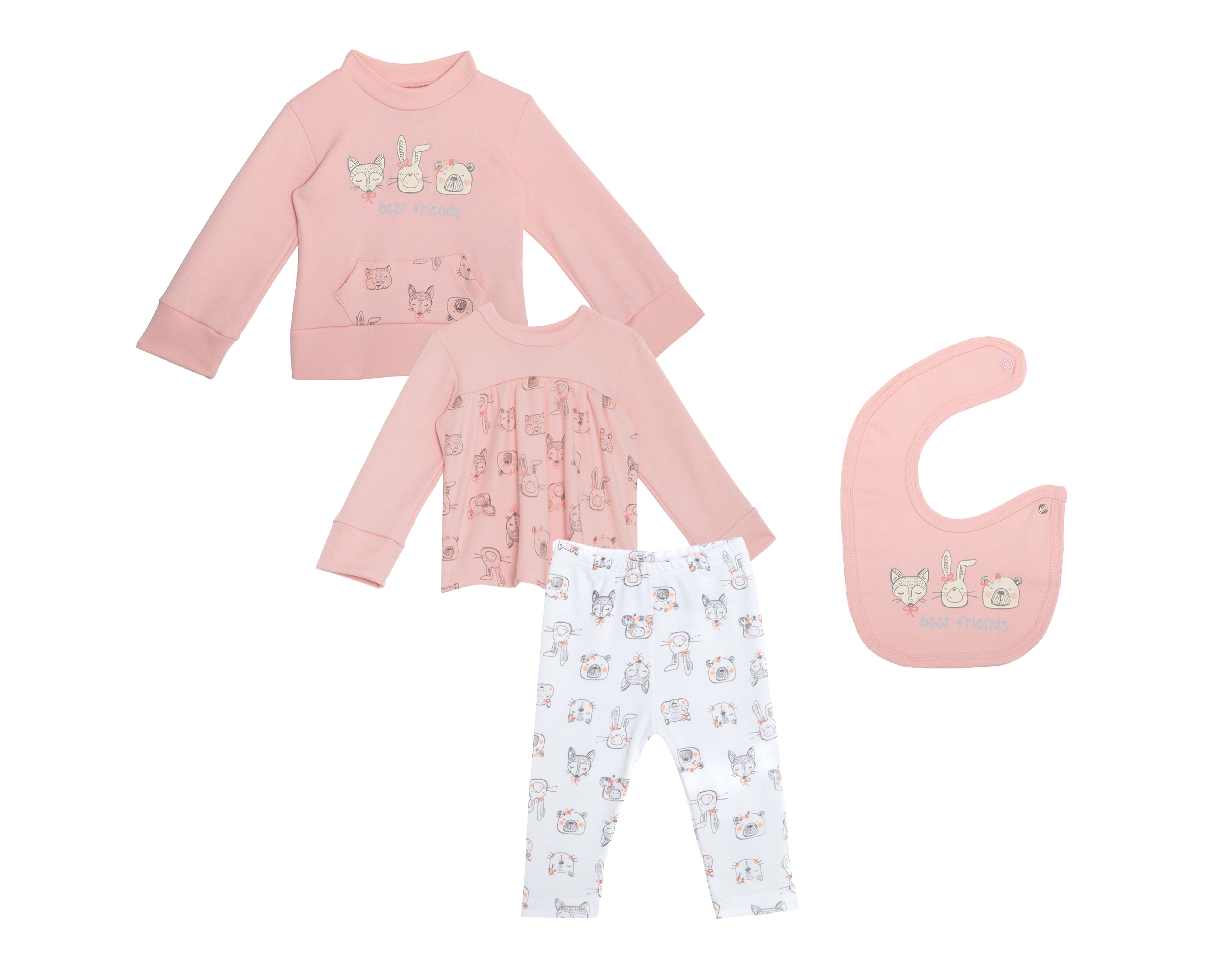 Conjunto para Bebé Niña Baby Colors 4 Piezas
