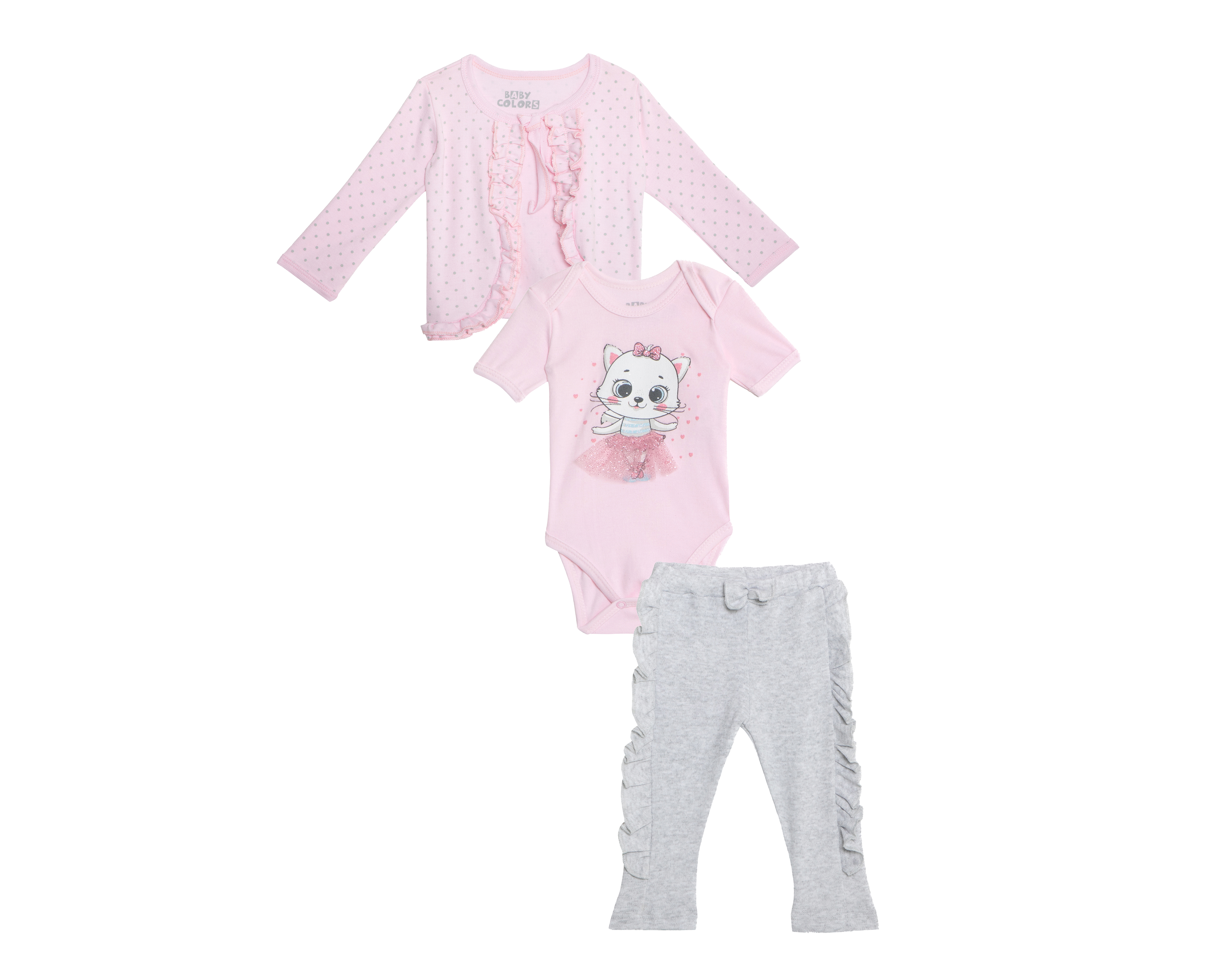 Conjunto para Bebé Niña Baby Colors 3 Piezas