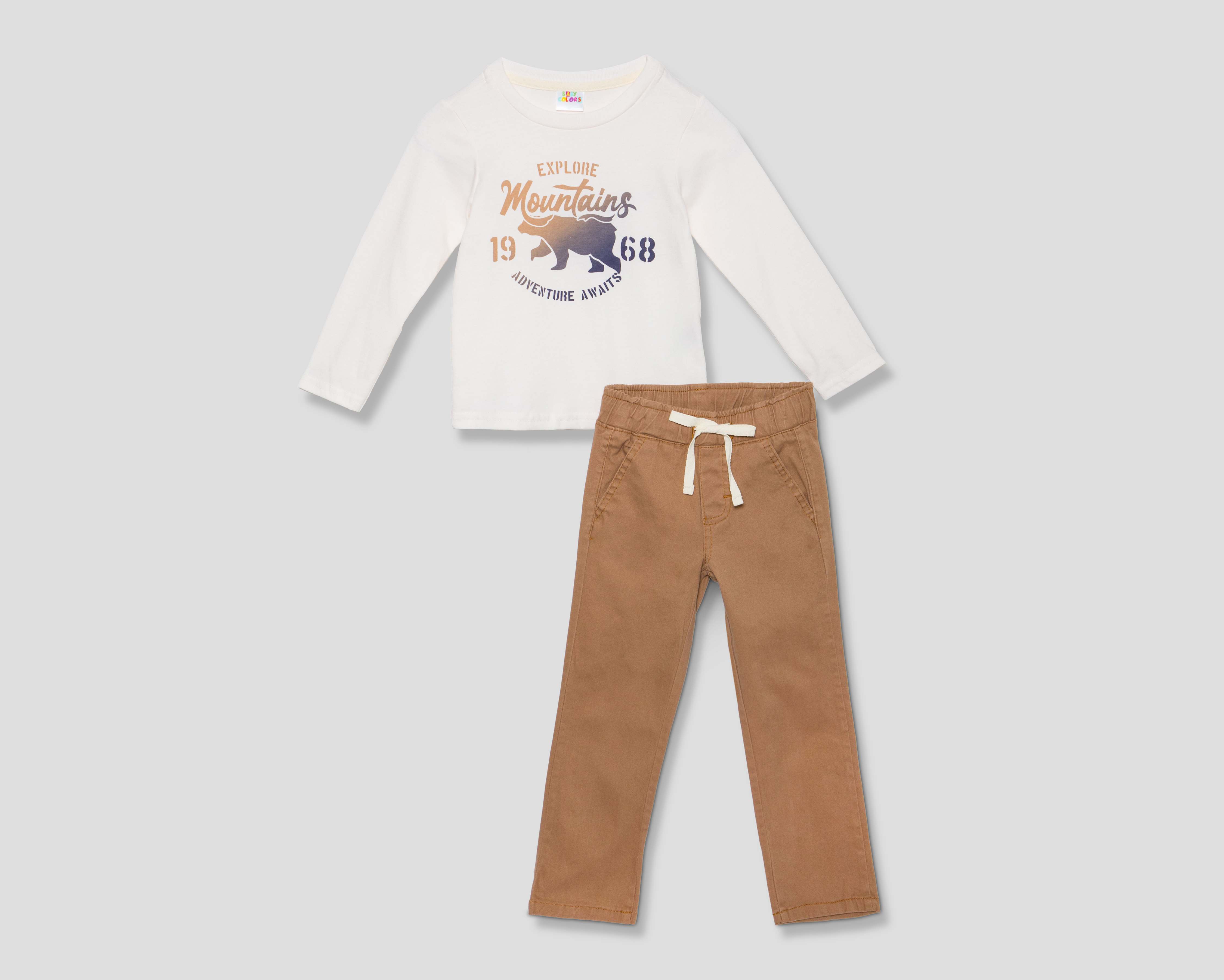 Pantalón y Playera para Bebé Niño Baby Colors