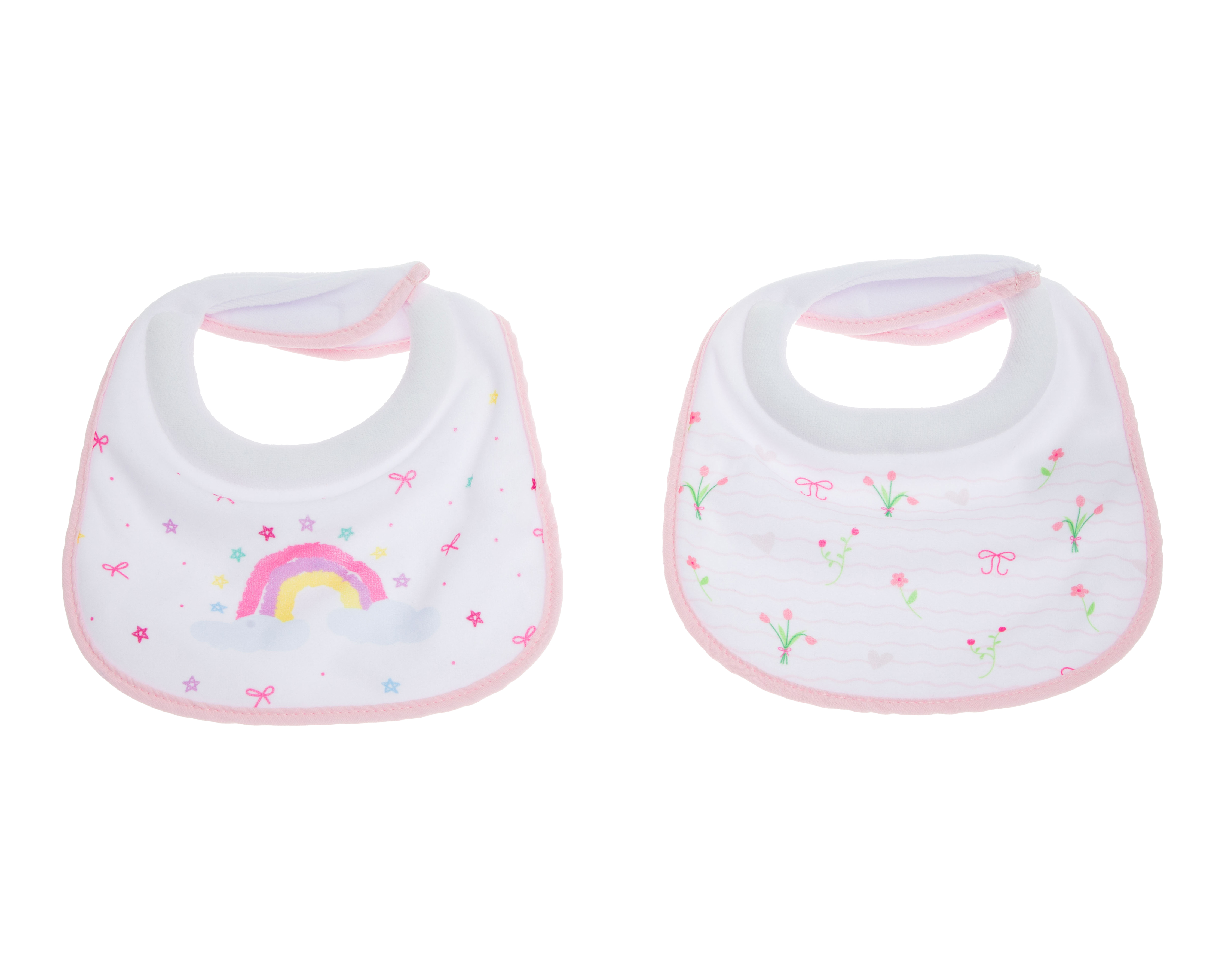 Foto 2 pulgar | Foto 1 | Babero para Bebé Niña Baby Colors 2 Piezas