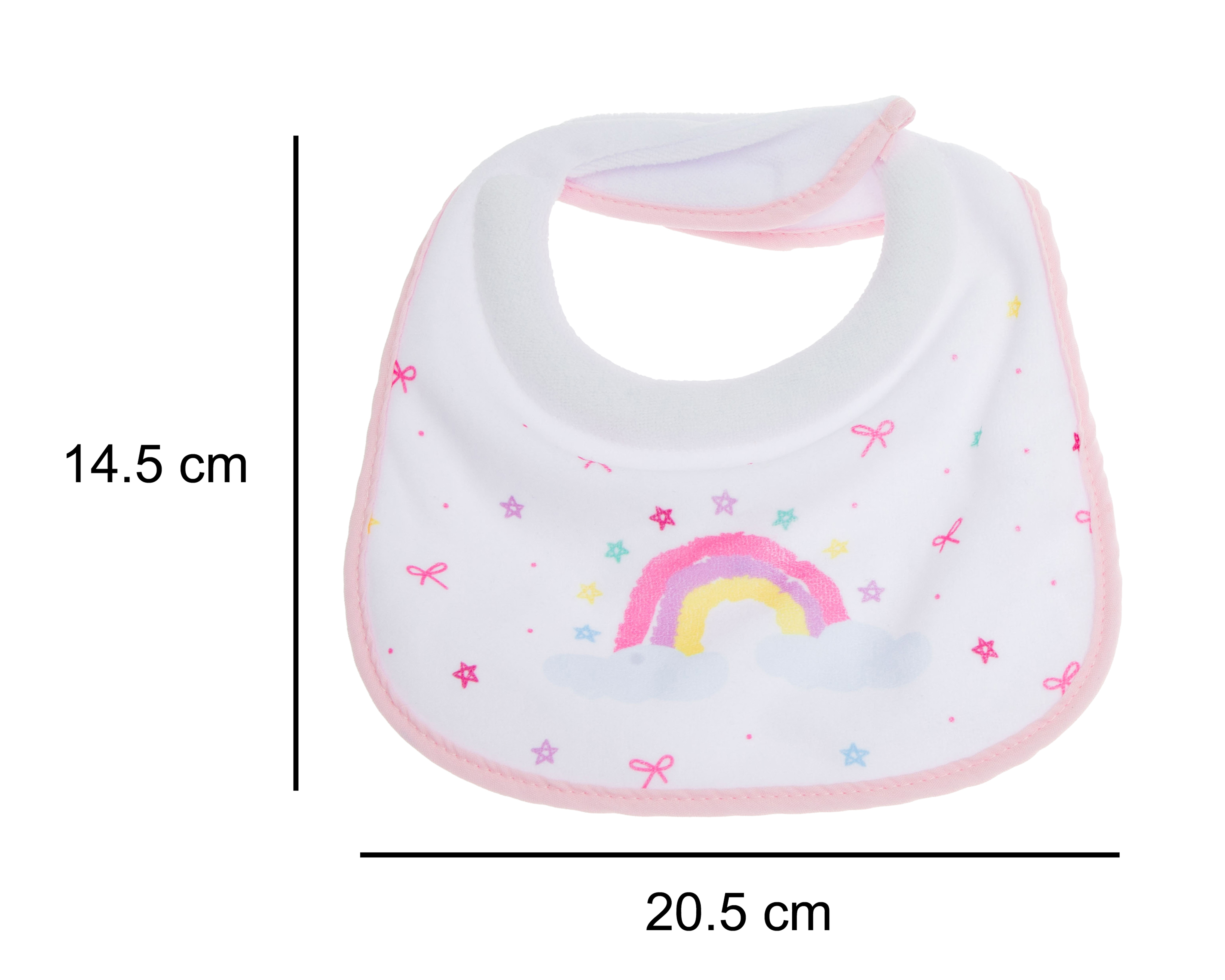 Foto 7 pulgar | Foto 6 | Babero para Bebé Niña Baby Colors 2 Piezas