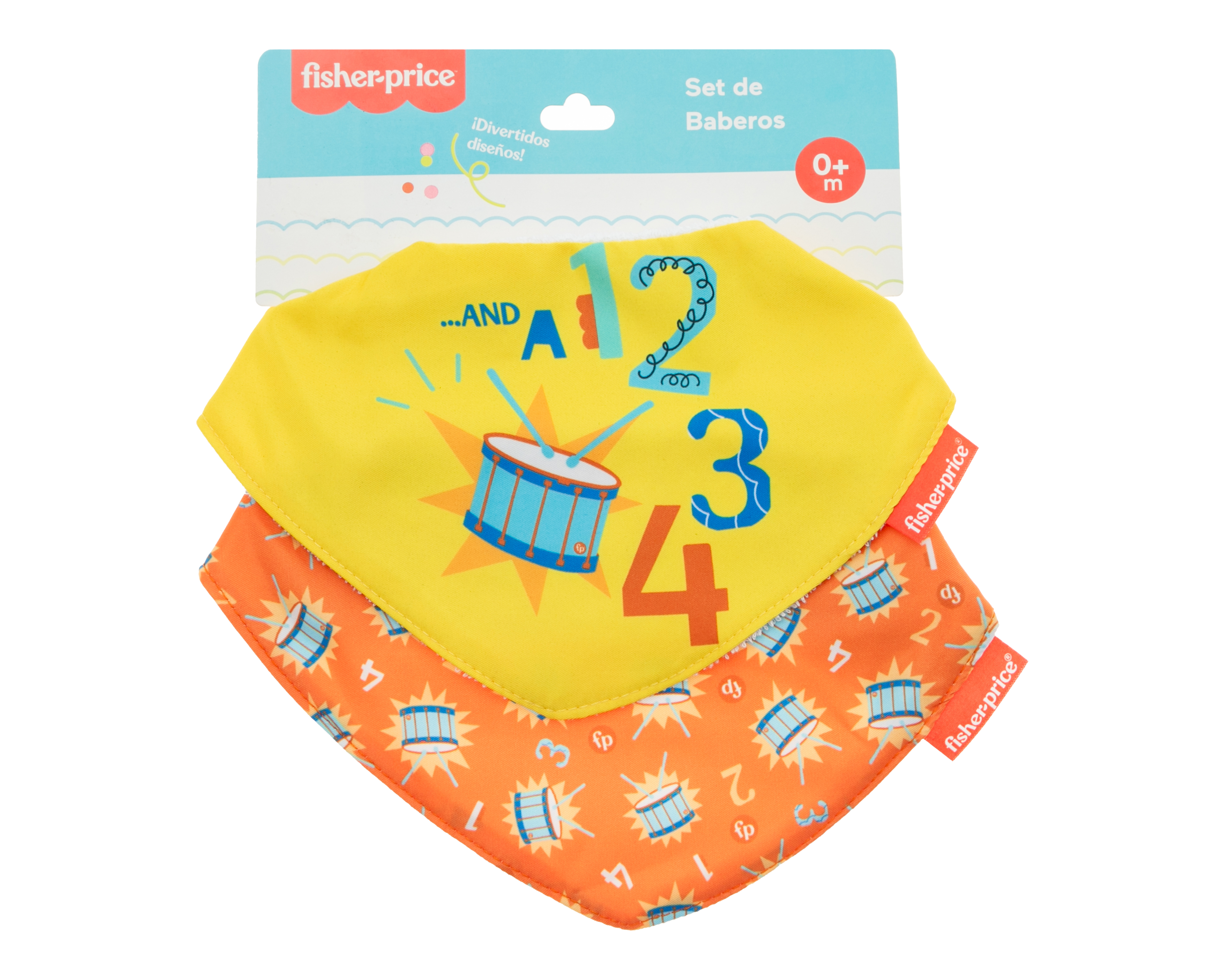 Foto 6 pulgar | Foto 5 | Baberos para Bebé Niño Fisher-Price 2 Piezas