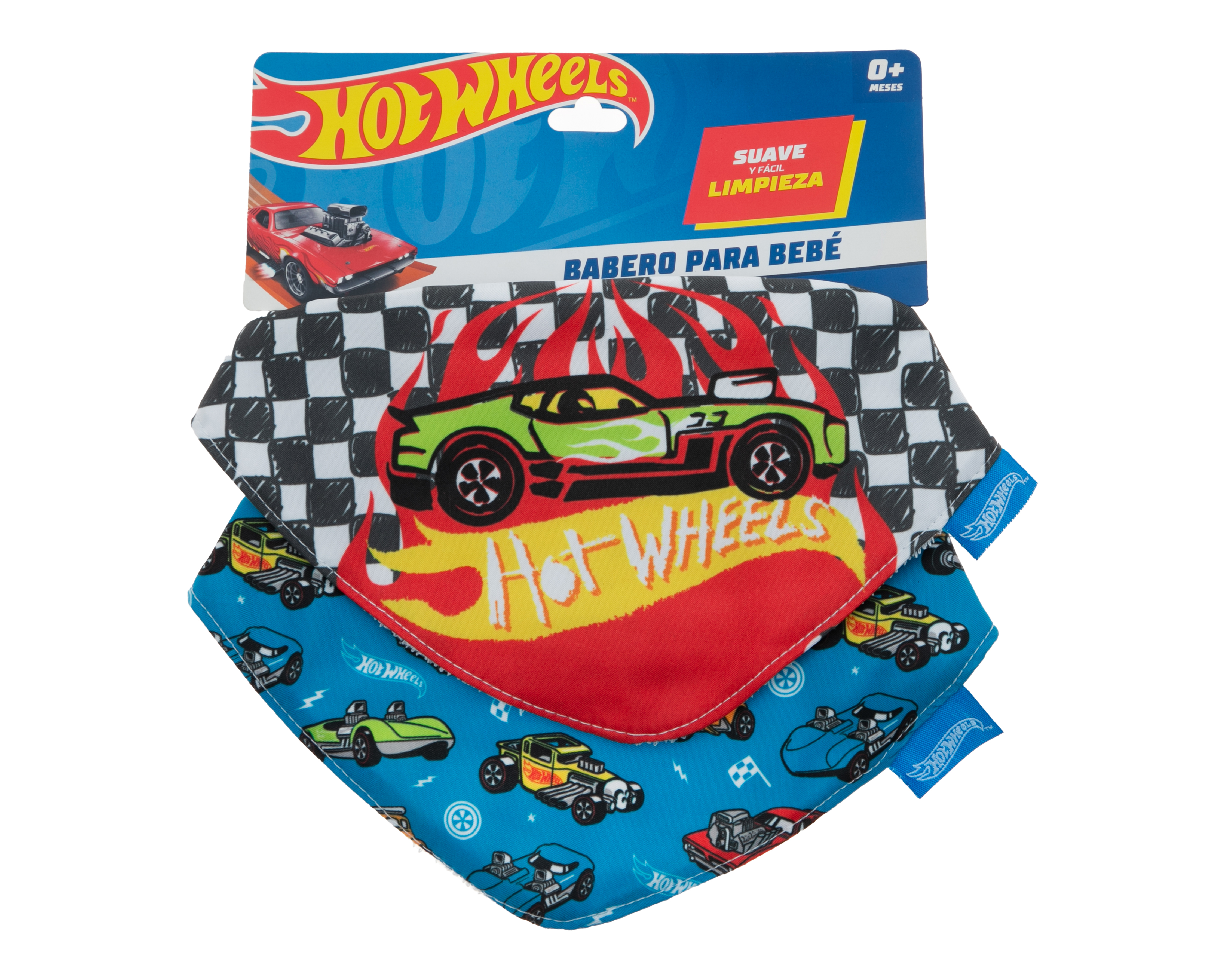 Foto 5 | Foto 5 | Baberos para Bebé Niño Hot Wheels 2 Piezas