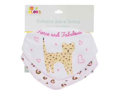 Foto 5 | Foto 5 | Baberos para Bebé Niña Baby Colors 2 Piezas