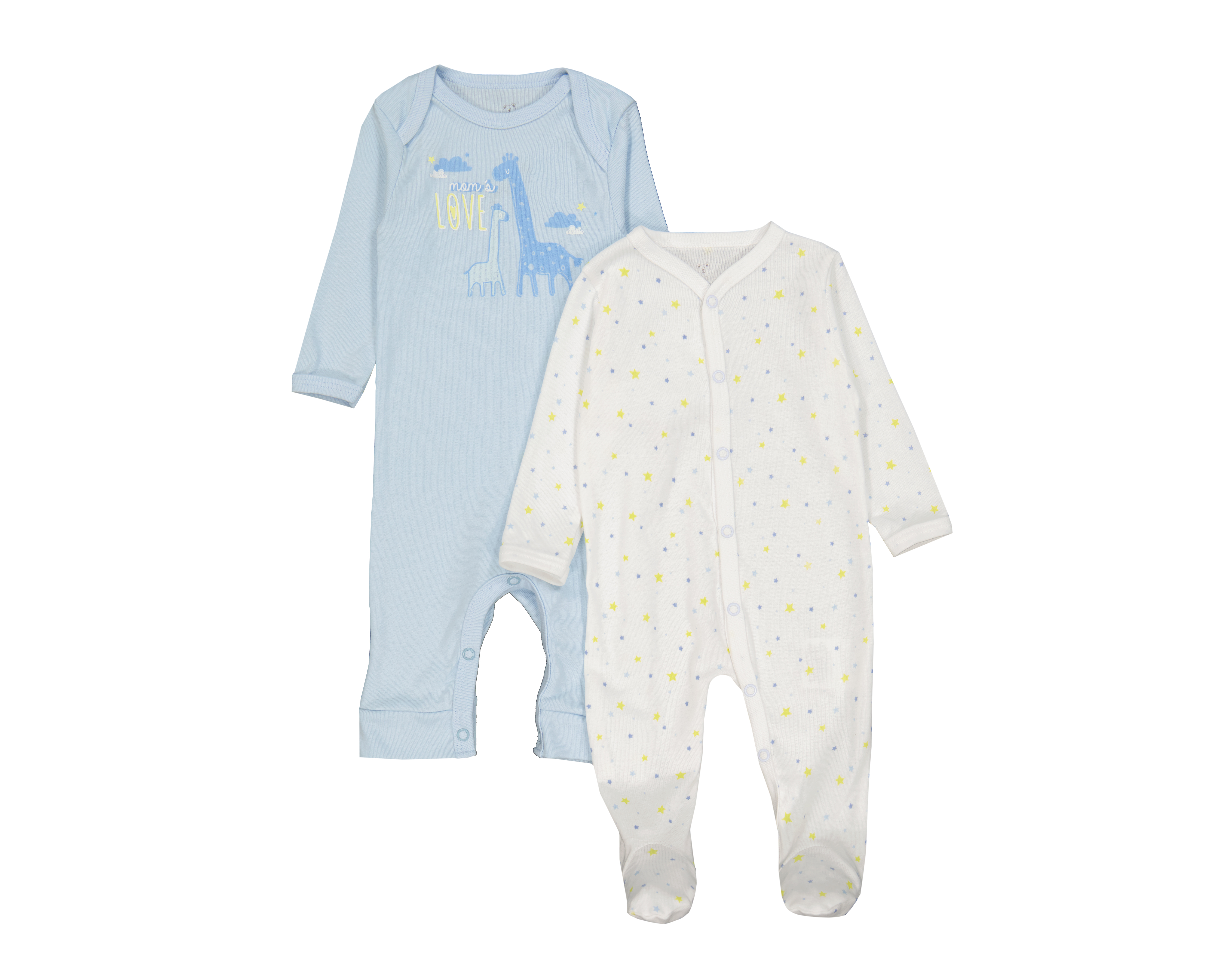 Foto 2 pulgar | Foto 1 | Mameluco para Bebé Niño Baby Optima de Algodón 2 Piezas