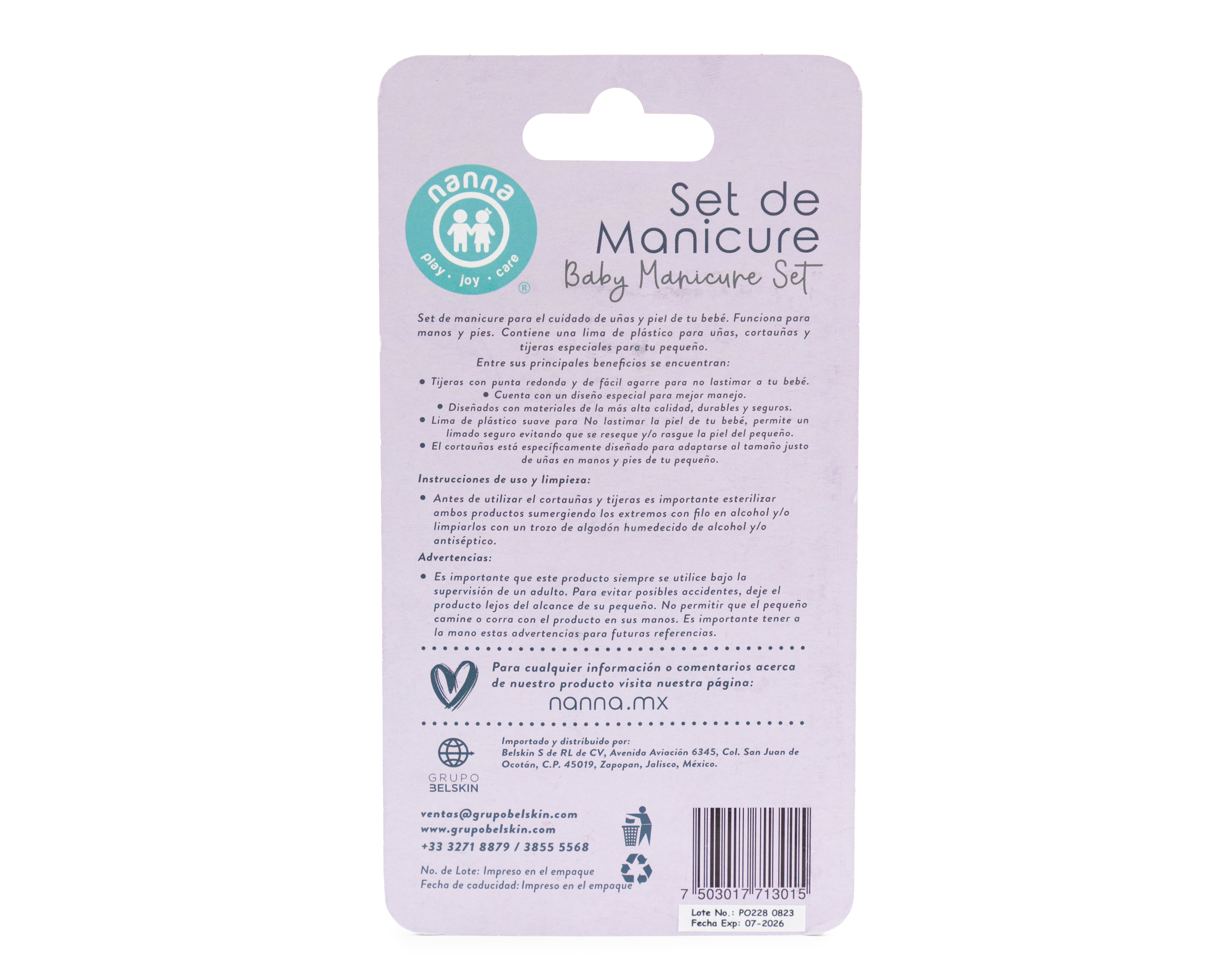 Foto 3 pulgar | Foto 2 | Set de Manicure Belskin Nanna para Bebé 3 Piezas