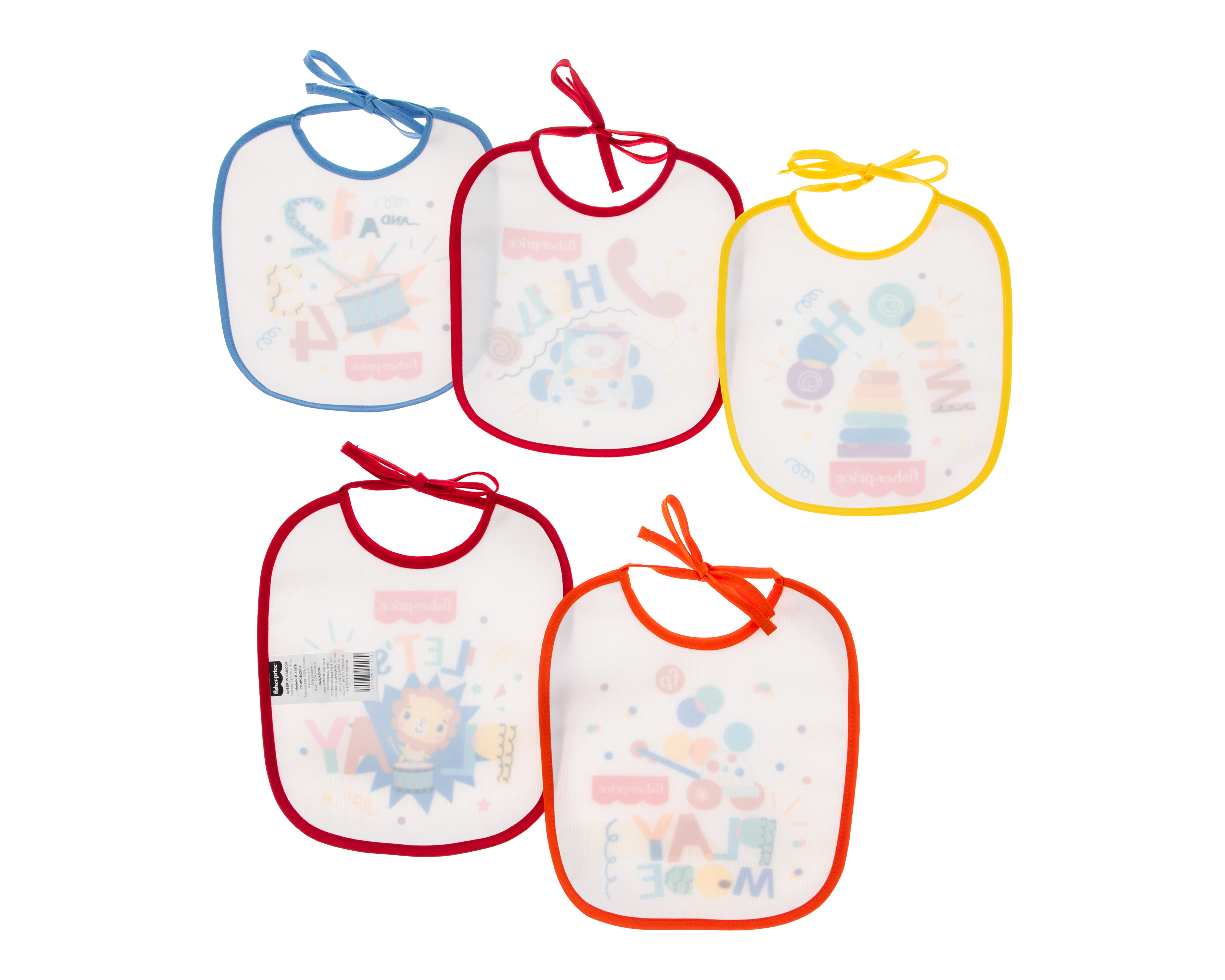 Foto 2 | Foto 2 | Baberos para Bebé Fisher-Price 5 Piezas