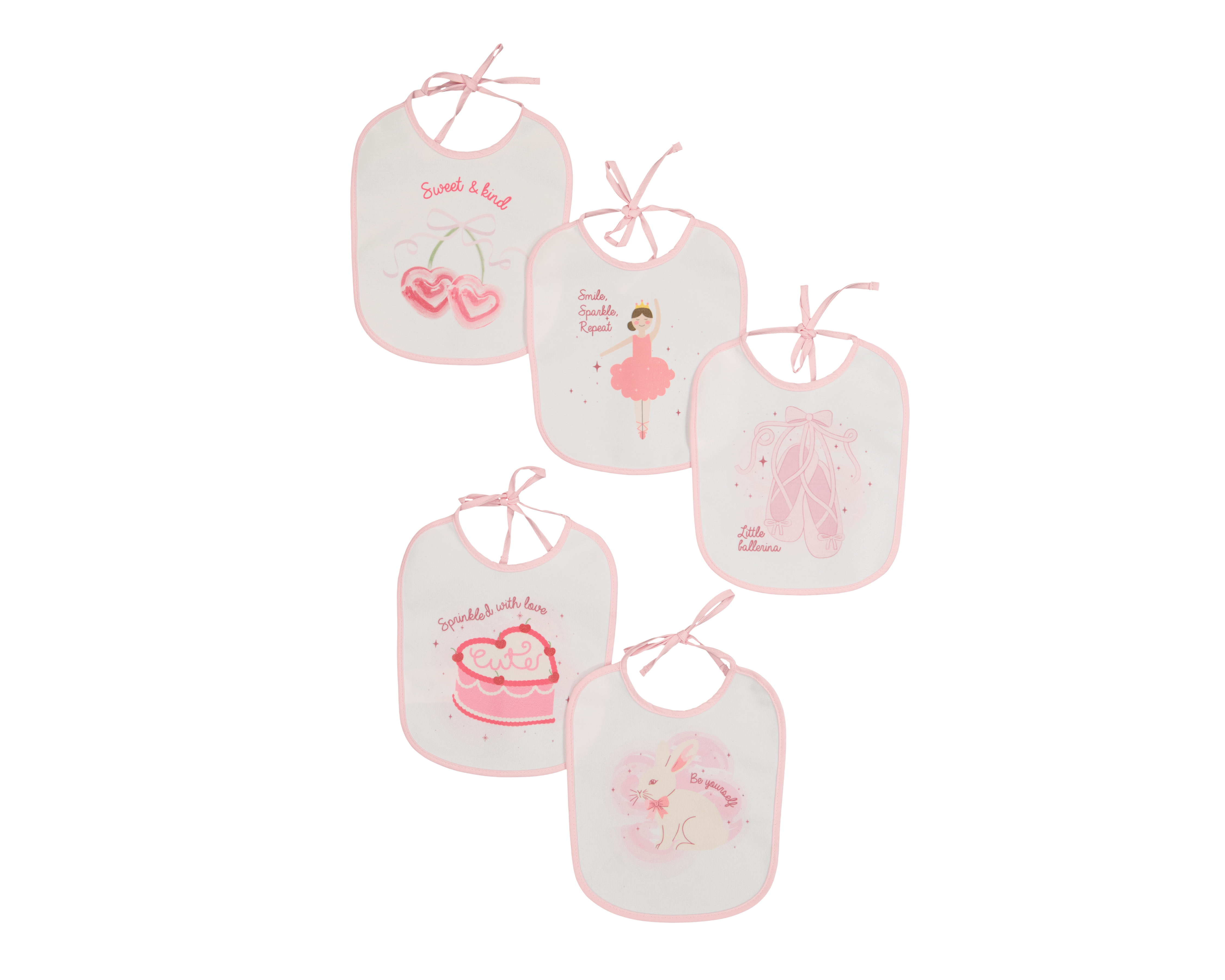 Foto 2 pulgar | Foto 1 | Babero para Bebé Niña Baby Colors 5 Piezas