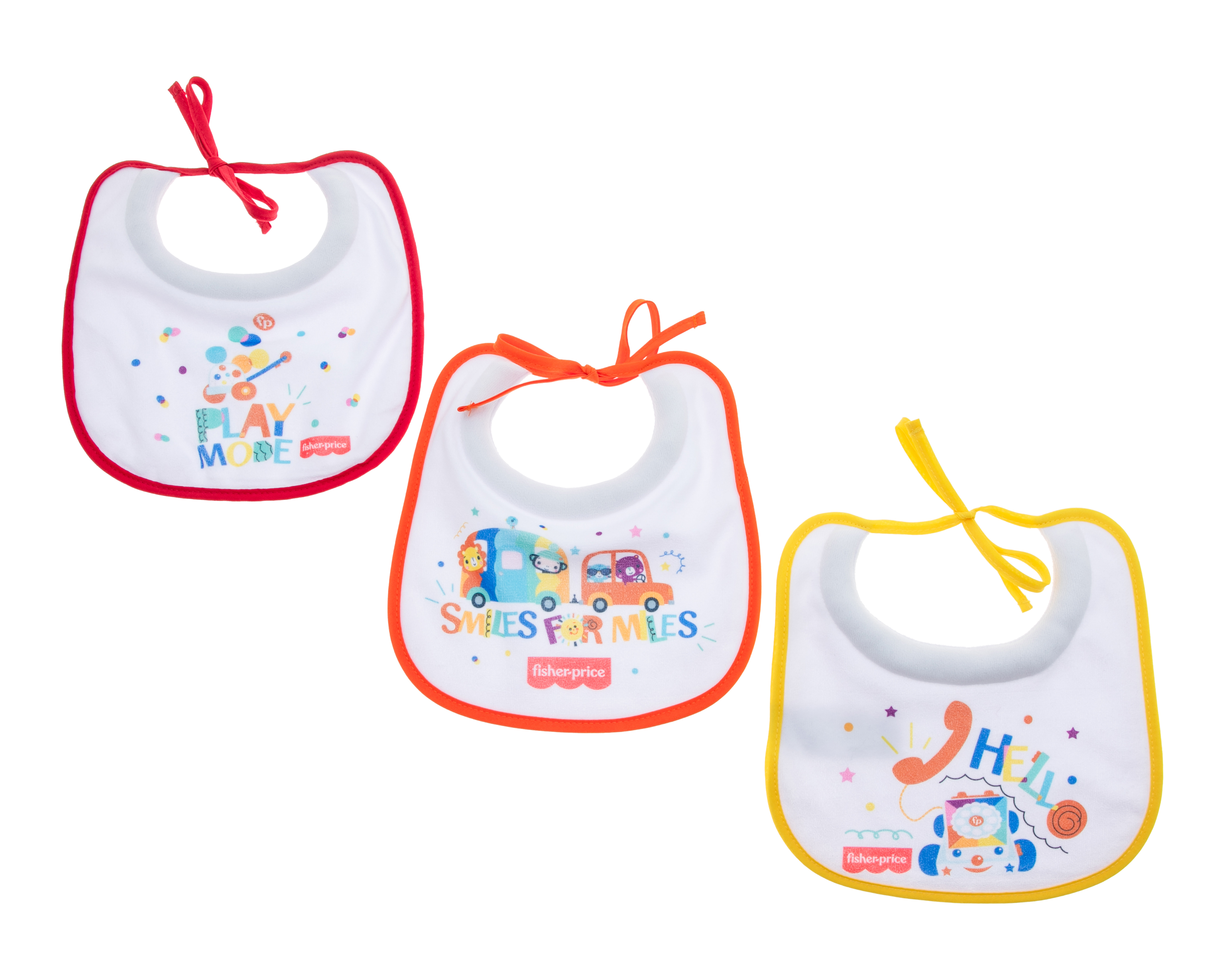 Baberos para Bebé Fisher-Price 3 Piezas