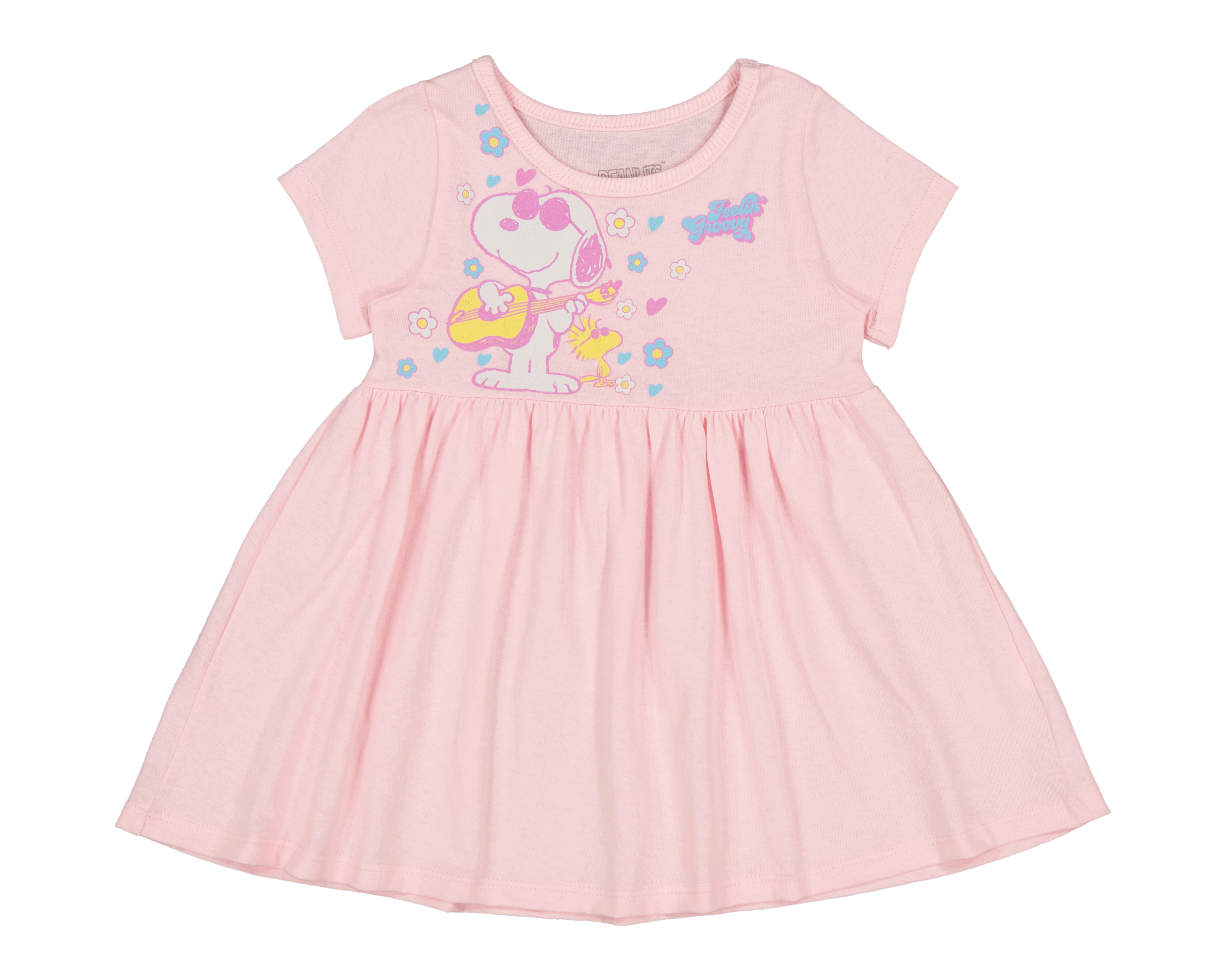 Vestido para Bebé Niña Peanuts de Algodón Rosa