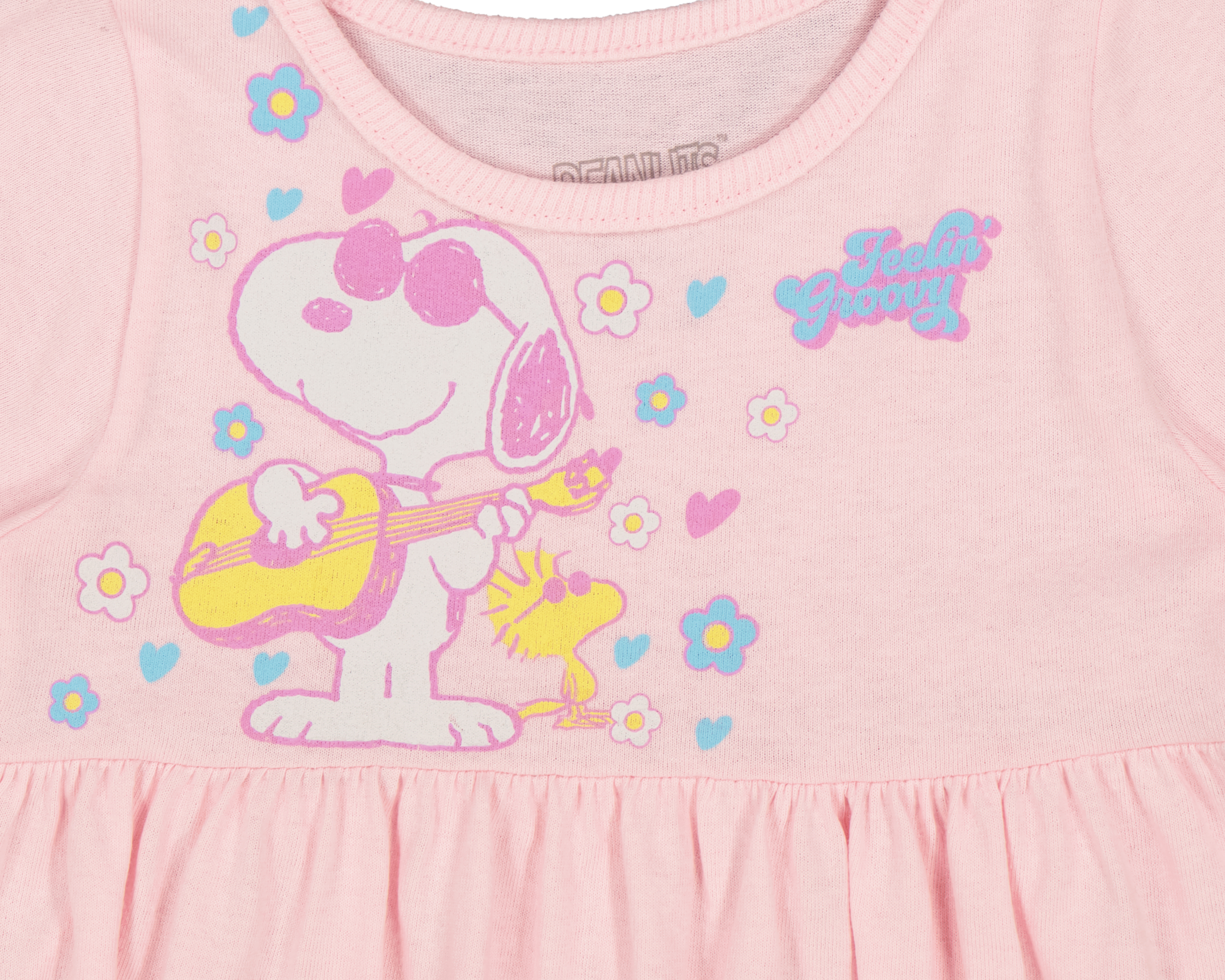 Foto 4 pulgar | Foto 3 | Vestido para Bebé Niña Peanuts de Algodón Rosa