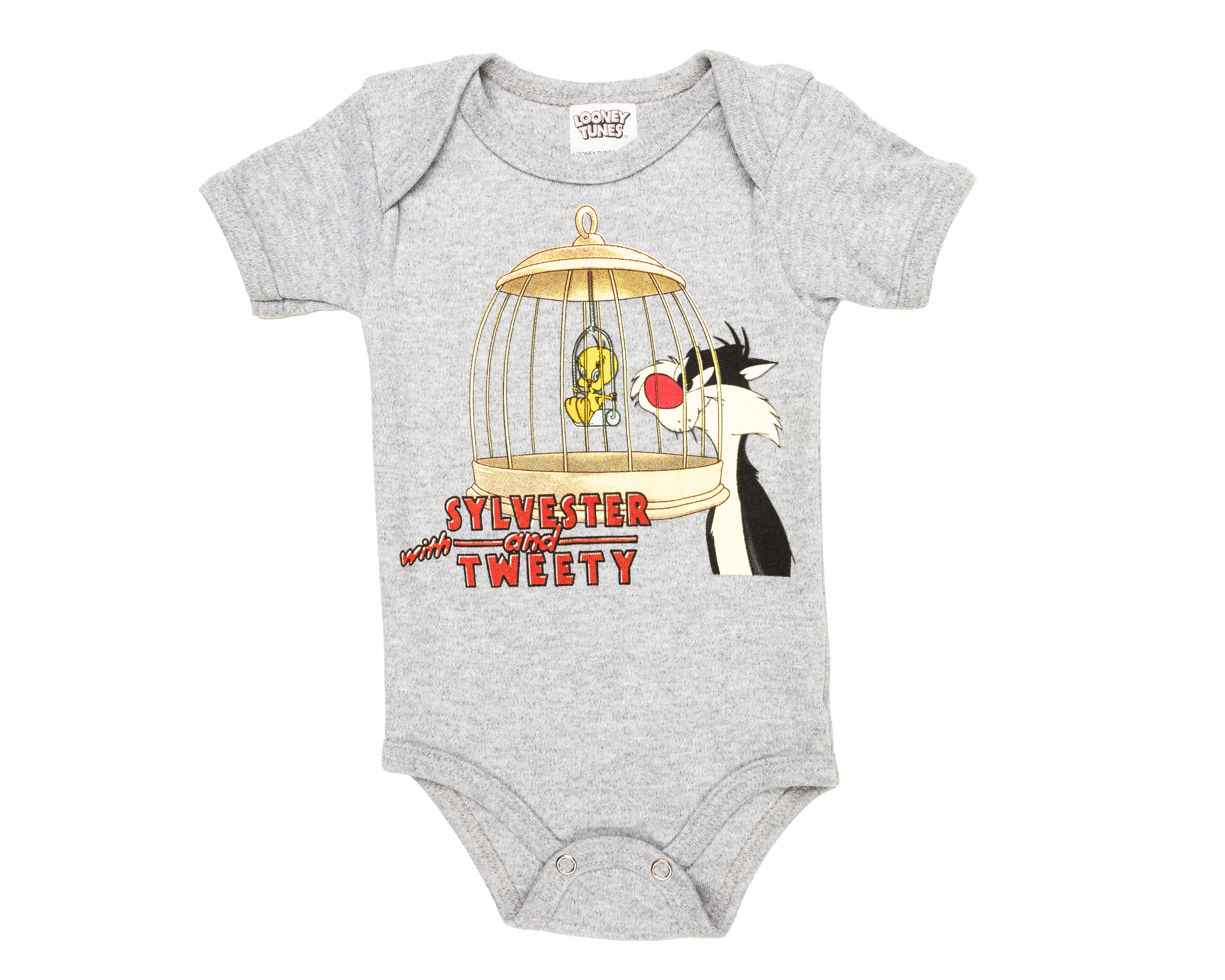 Foto 2 pulgar | Foto 1 | Pañalero para Bebé Niño Looney Tunes de Algodón Gris