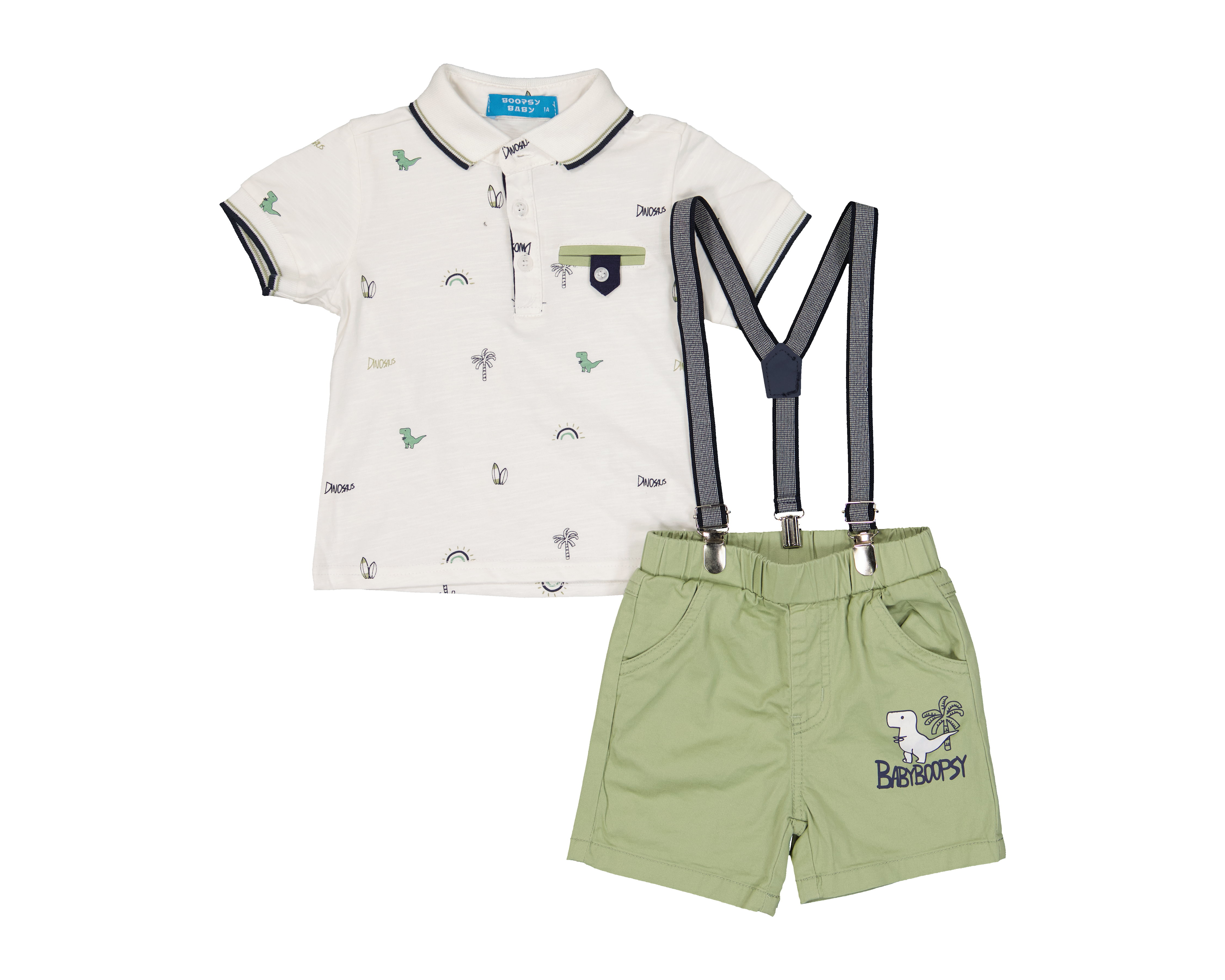 Short y Playera de Algodón para Bebé Niño Boopsy