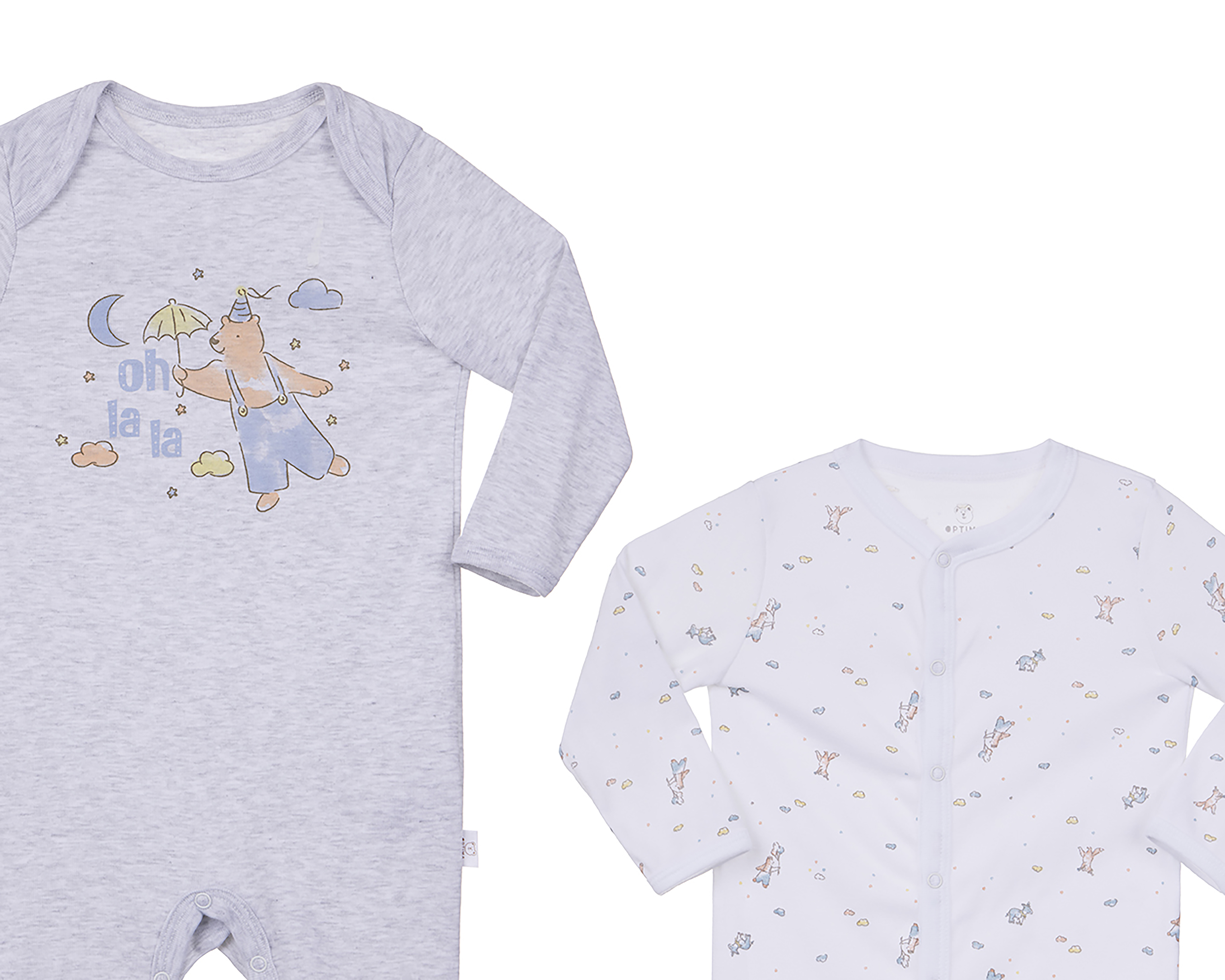 Foto 4 pulgar | Foto 3 | Mameluco para Bebé Baby Optima de Algodón 2 Piezas