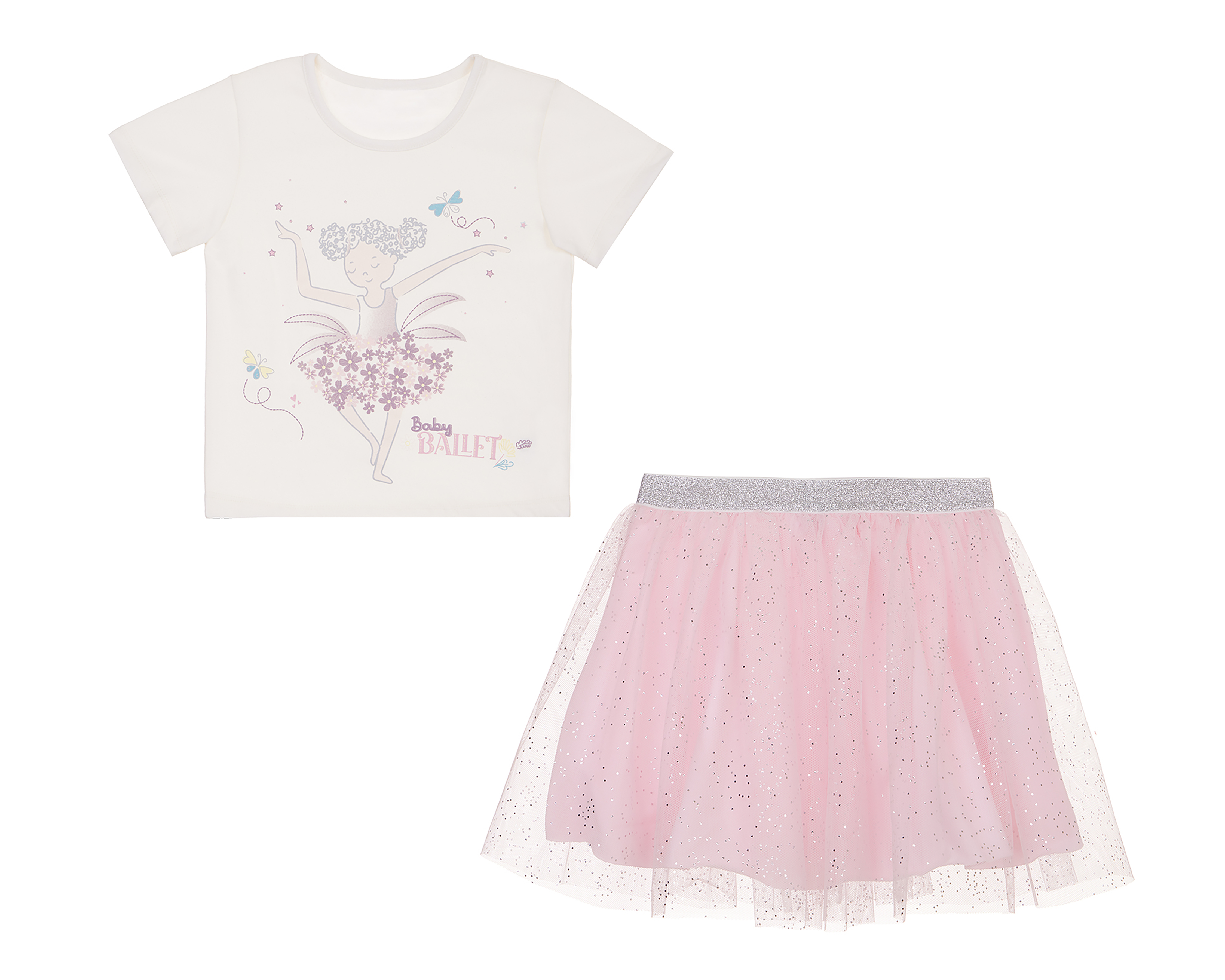 Foto 1 | Foto 1 | Playera y Falda para Bebé Niña Baby Optima