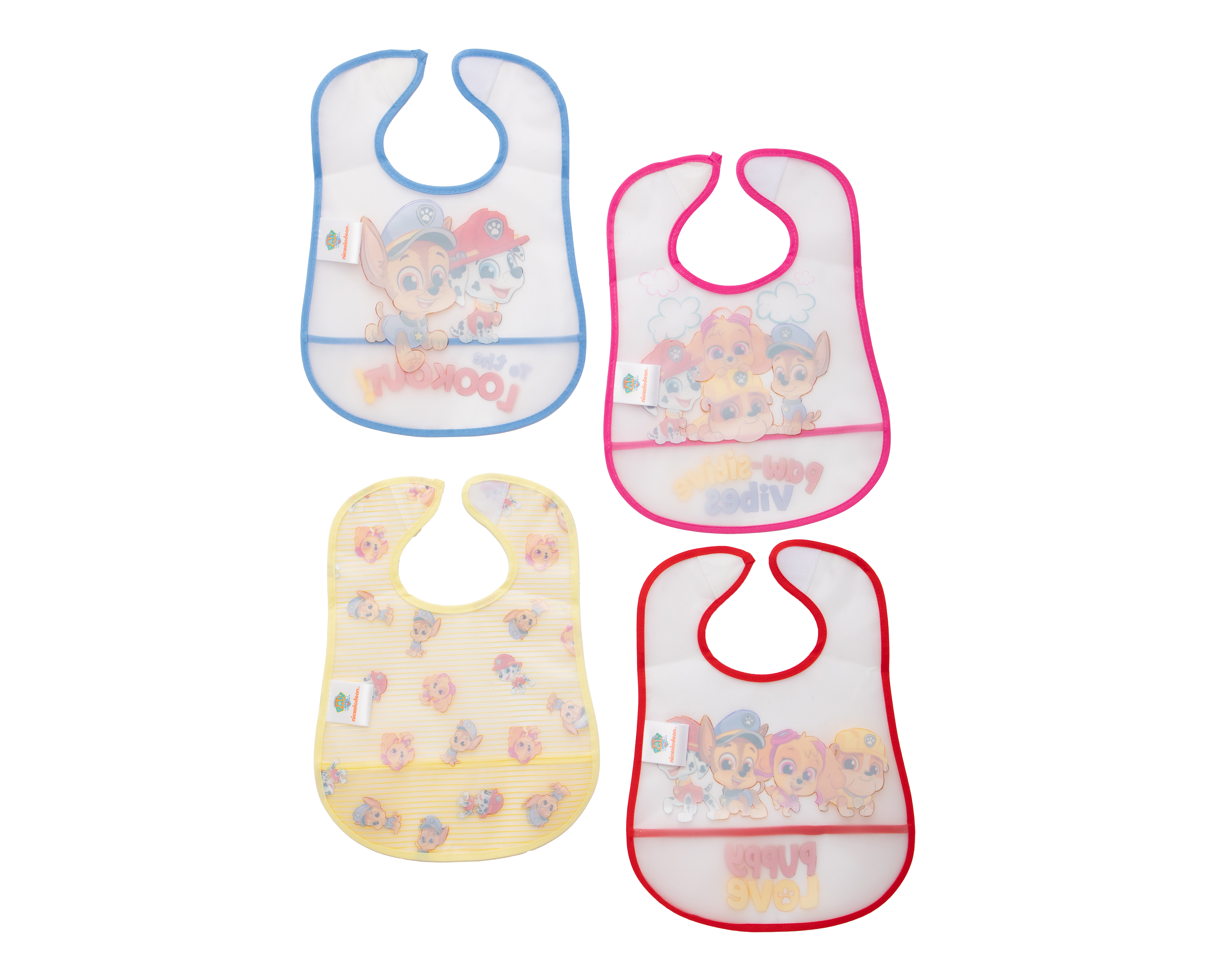 Foto 3 pulgar | Foto 2 | Babero para Bebé Paw Patrol 4 Piezas