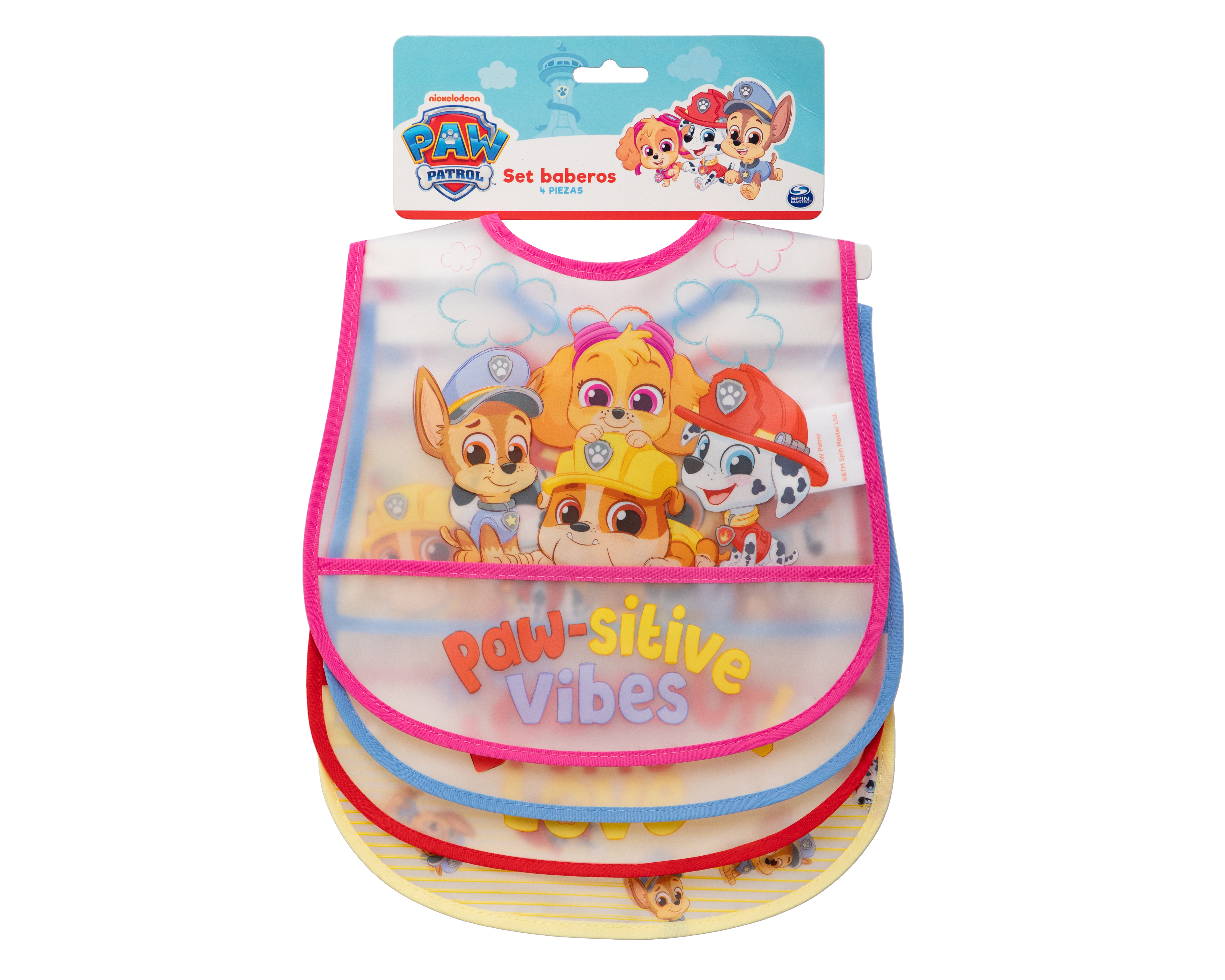 Foto 6 pulgar | Foto 5 | Babero para Bebé Paw Patrol 4 Piezas