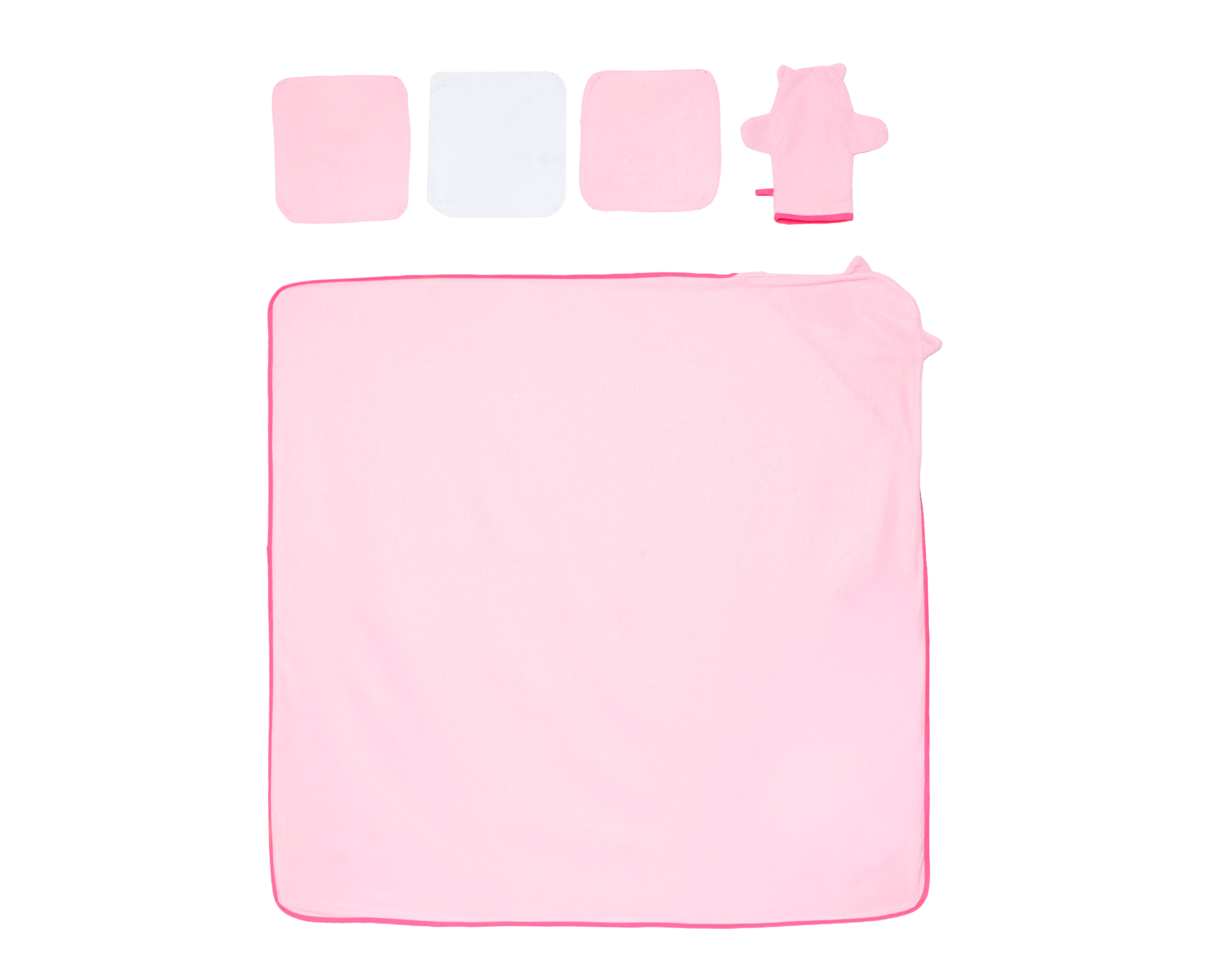 Foto 3 | Foto 3 | Toalla con Capucha para Bebé Niña Baby Colors Gato 5 Piezas