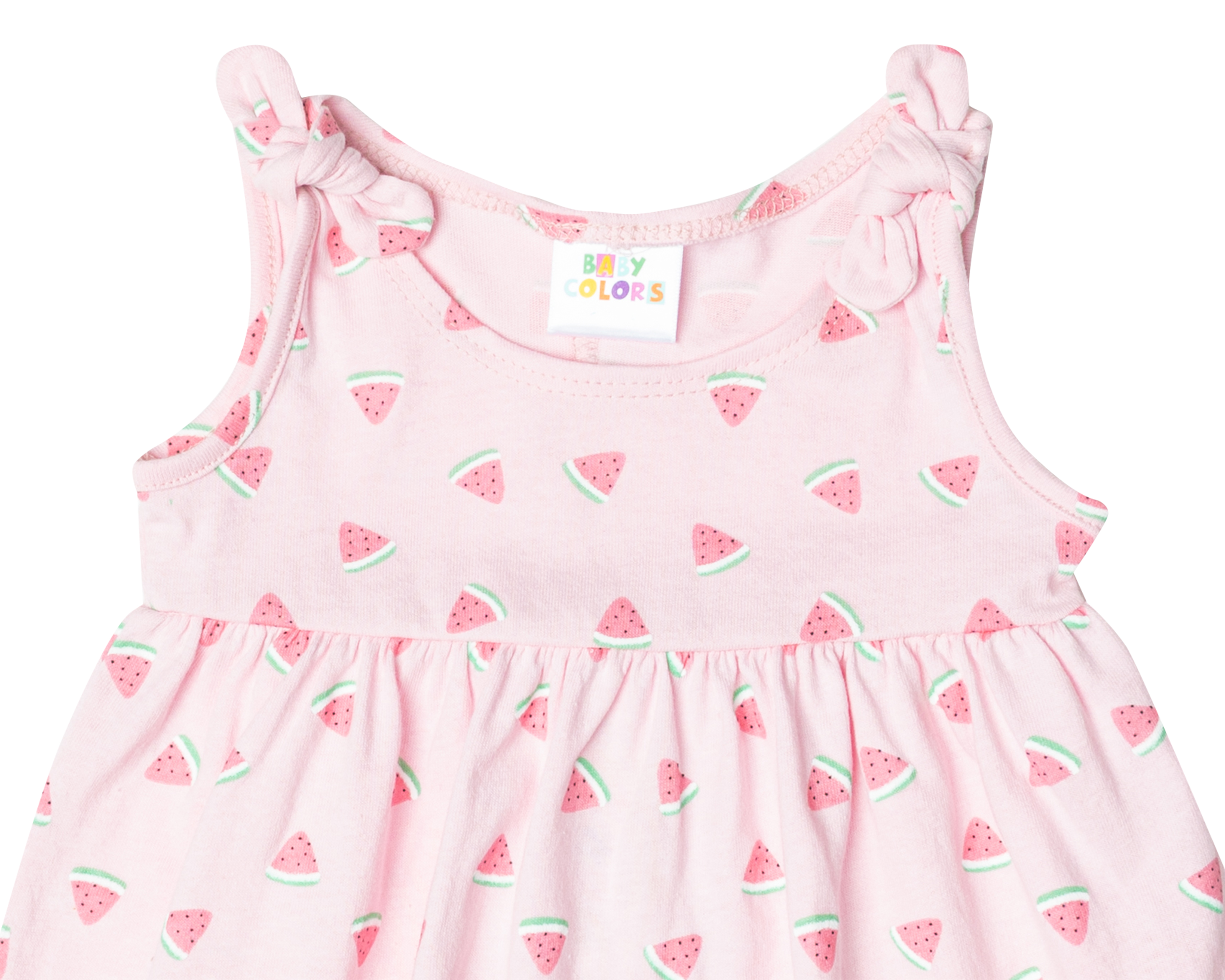 Foto 4 pulgar | Foto 3 | Vestido para Bebé Niña Baby Colors de Algodón Rosa