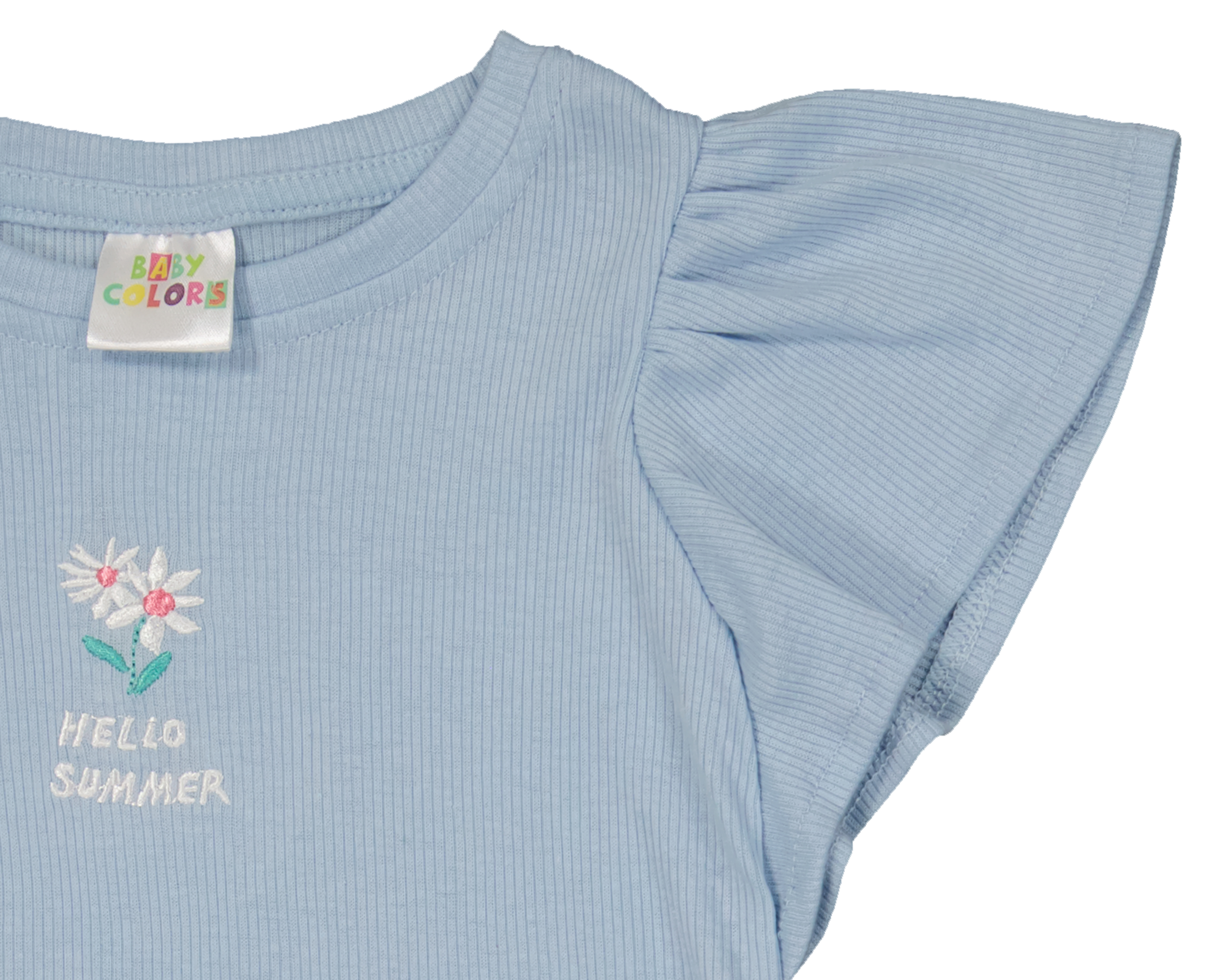 Foto 4 | Foto 4 | Playera para Bebé Niña Baby Colors Multicolor 3 Piezas