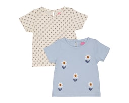Playera para Bebé Niña Baby Colors de Algodón Manga Corta 2 Piezas
