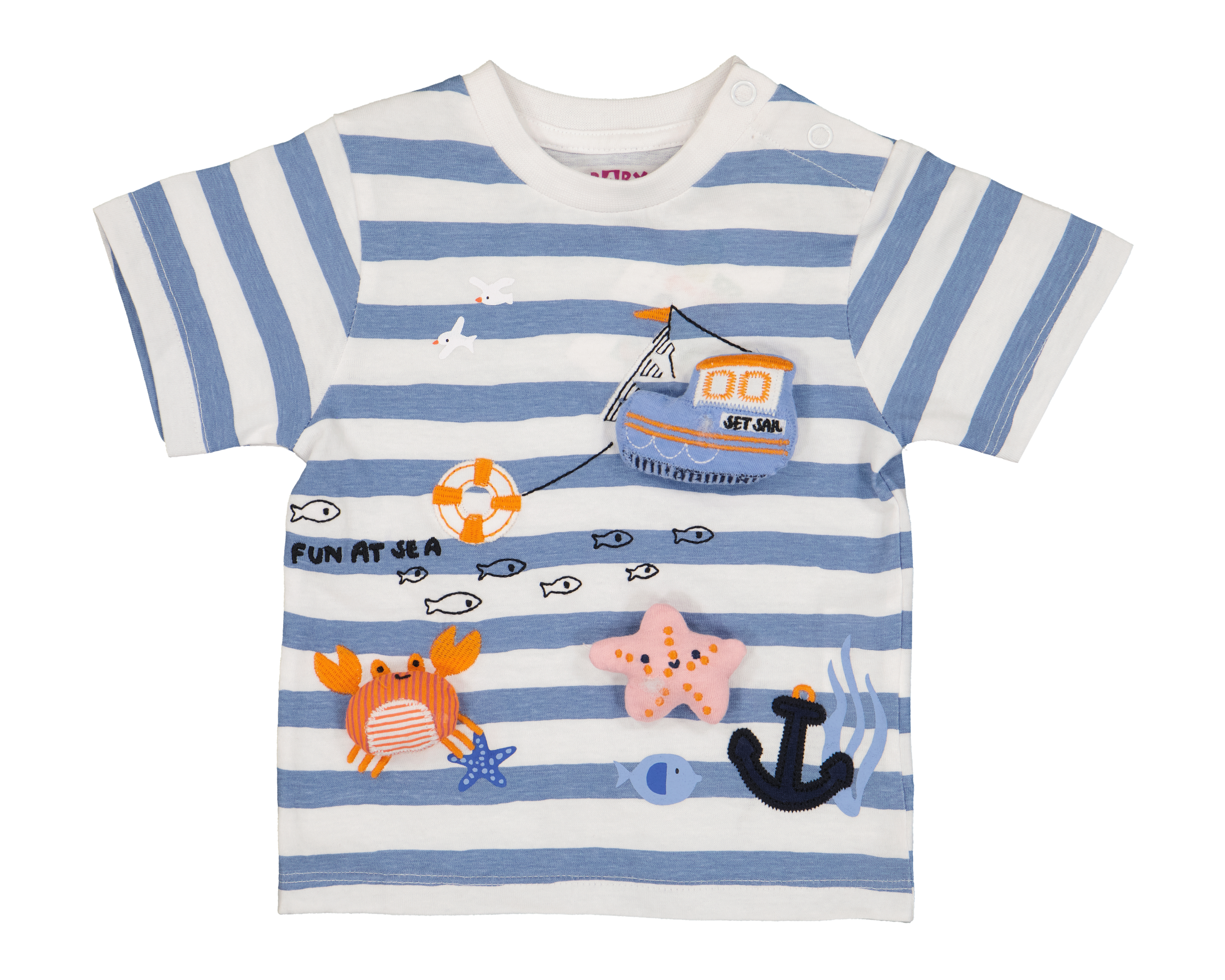 Foto 1 | Foto 1 | Playera para Bebé Niño Baby Colors de Algodón con Botones