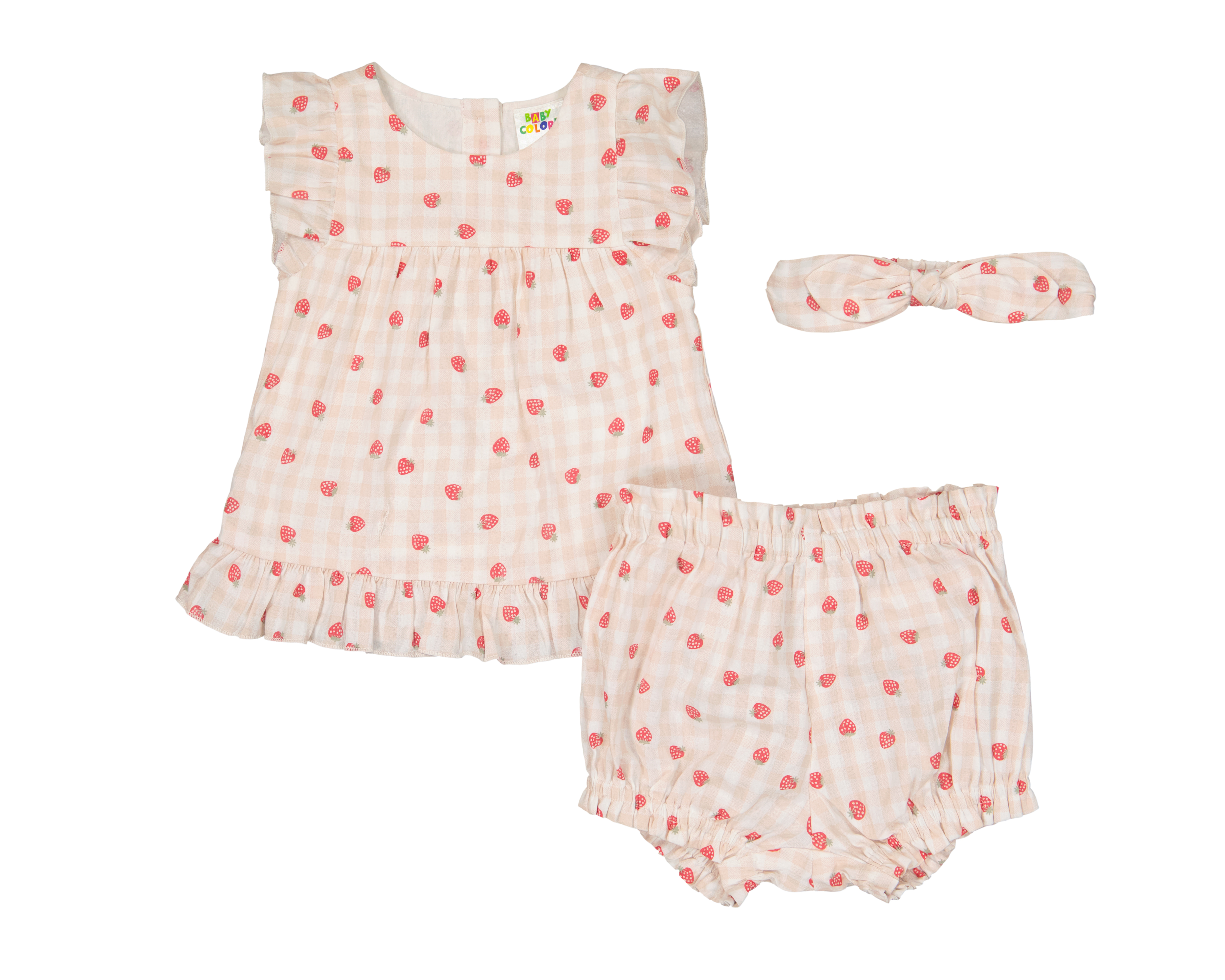 Foto 1 | Foto 1 | Conjunto de Algodón Baby Colors para Bebé Niña 3 Piezas