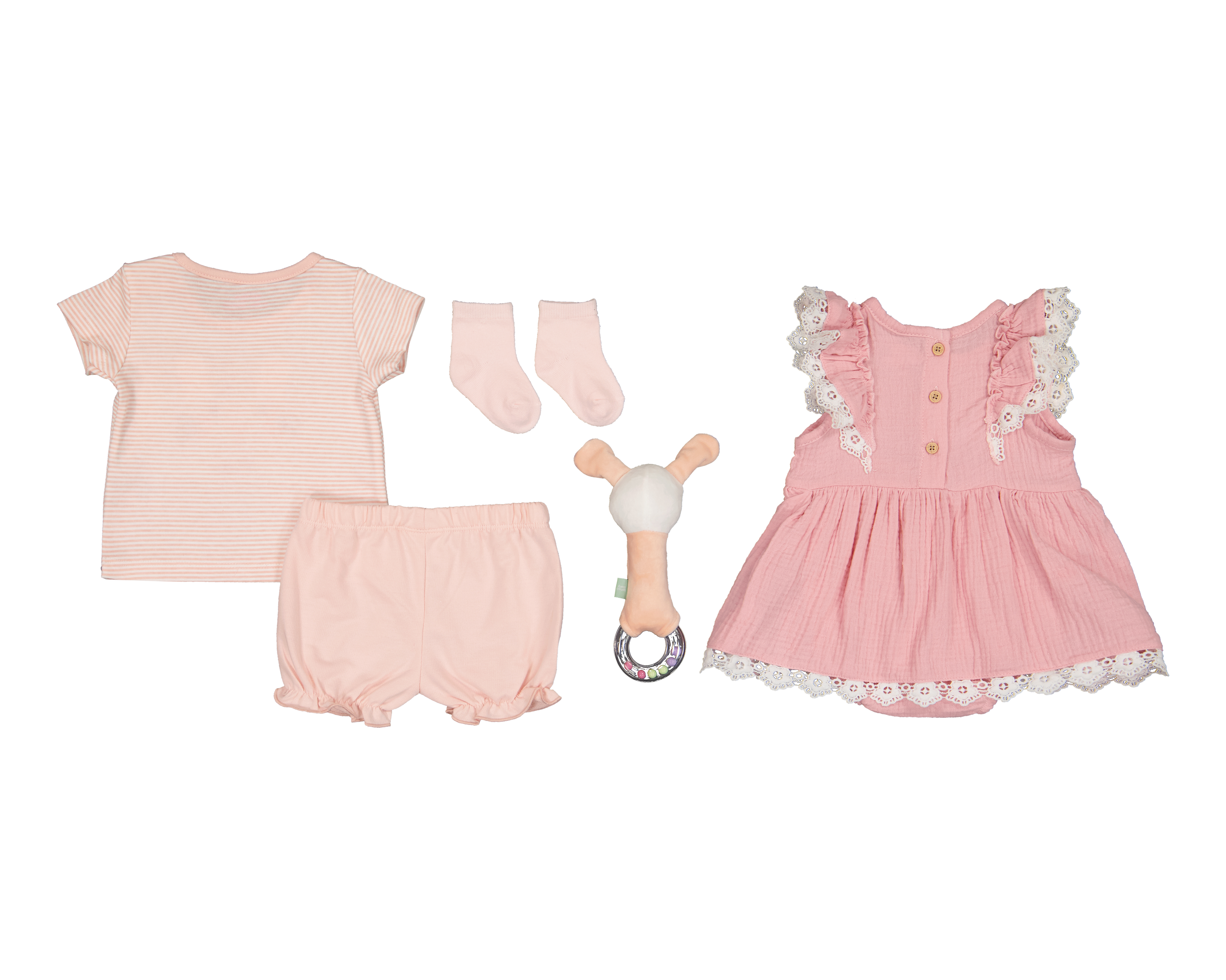 Foto 2 | Foto 2 | Conjunto de Algodón para Bebé Niña Baby Colors 5 Piezas