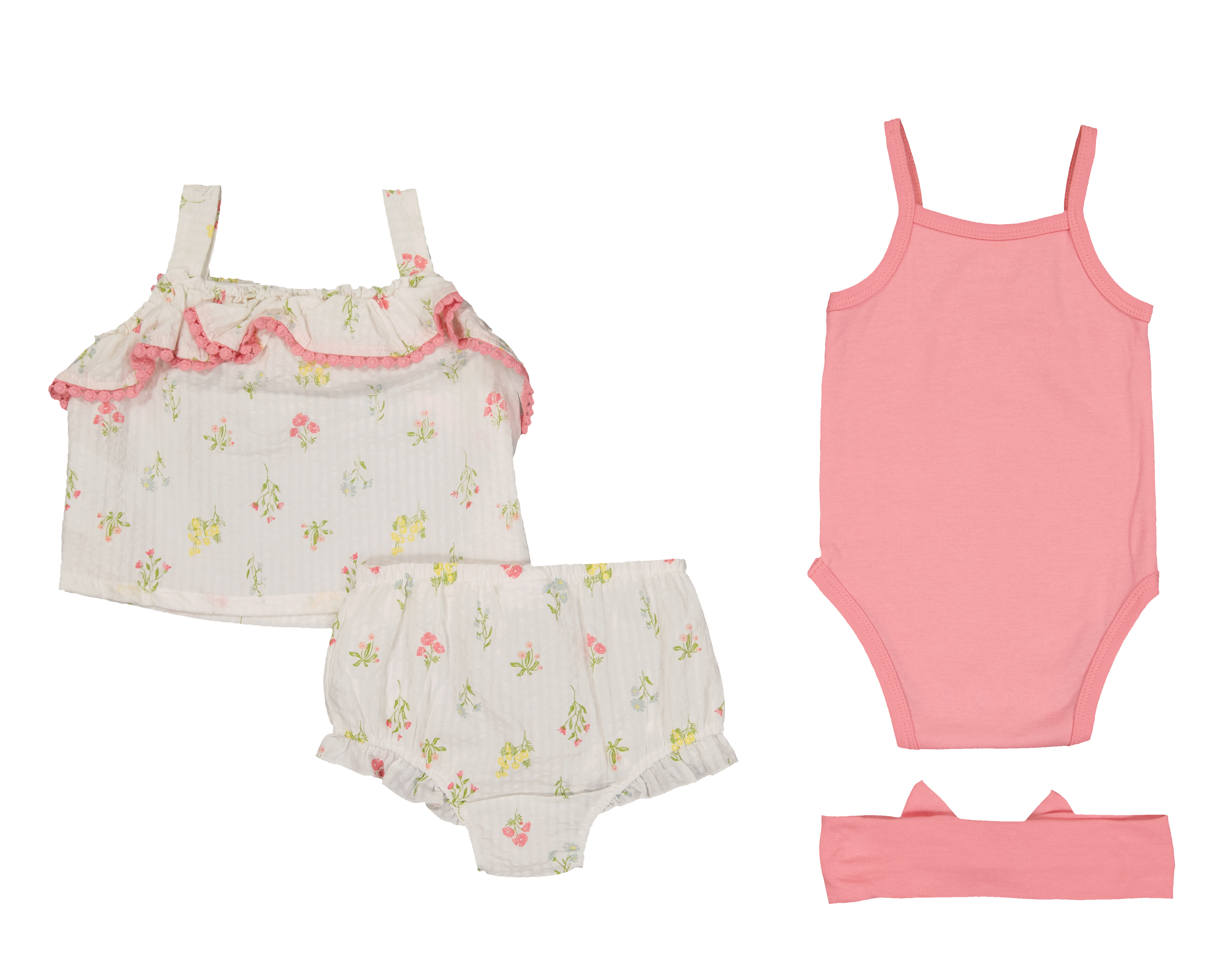 Foto 3 pulgar | Foto 2 | Conjunto de Algodón para Bebé Niña Baby Colors 4 Piezas