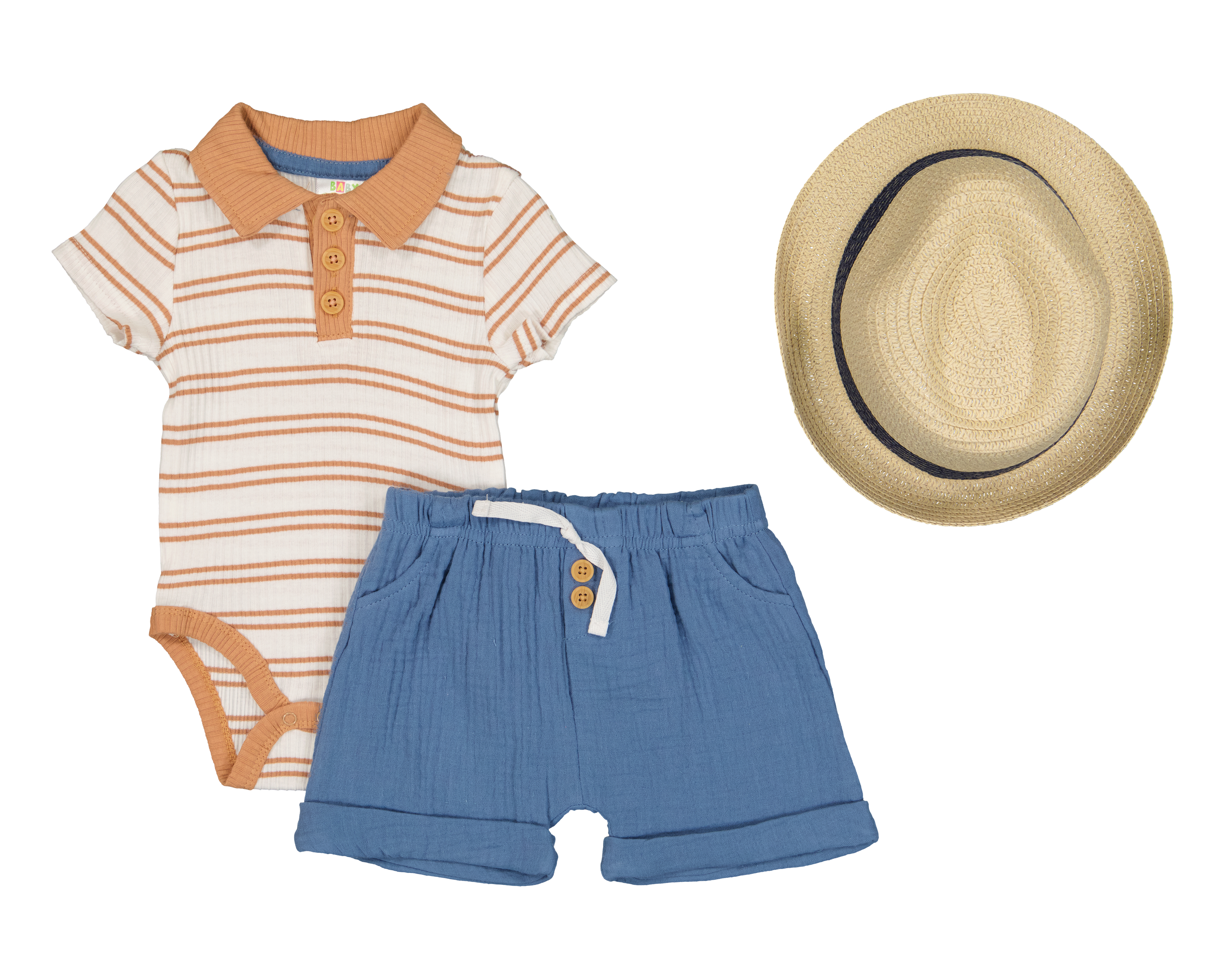 Conjunto de Algodón para Bebé Niño Baby Colors 3 Piezas