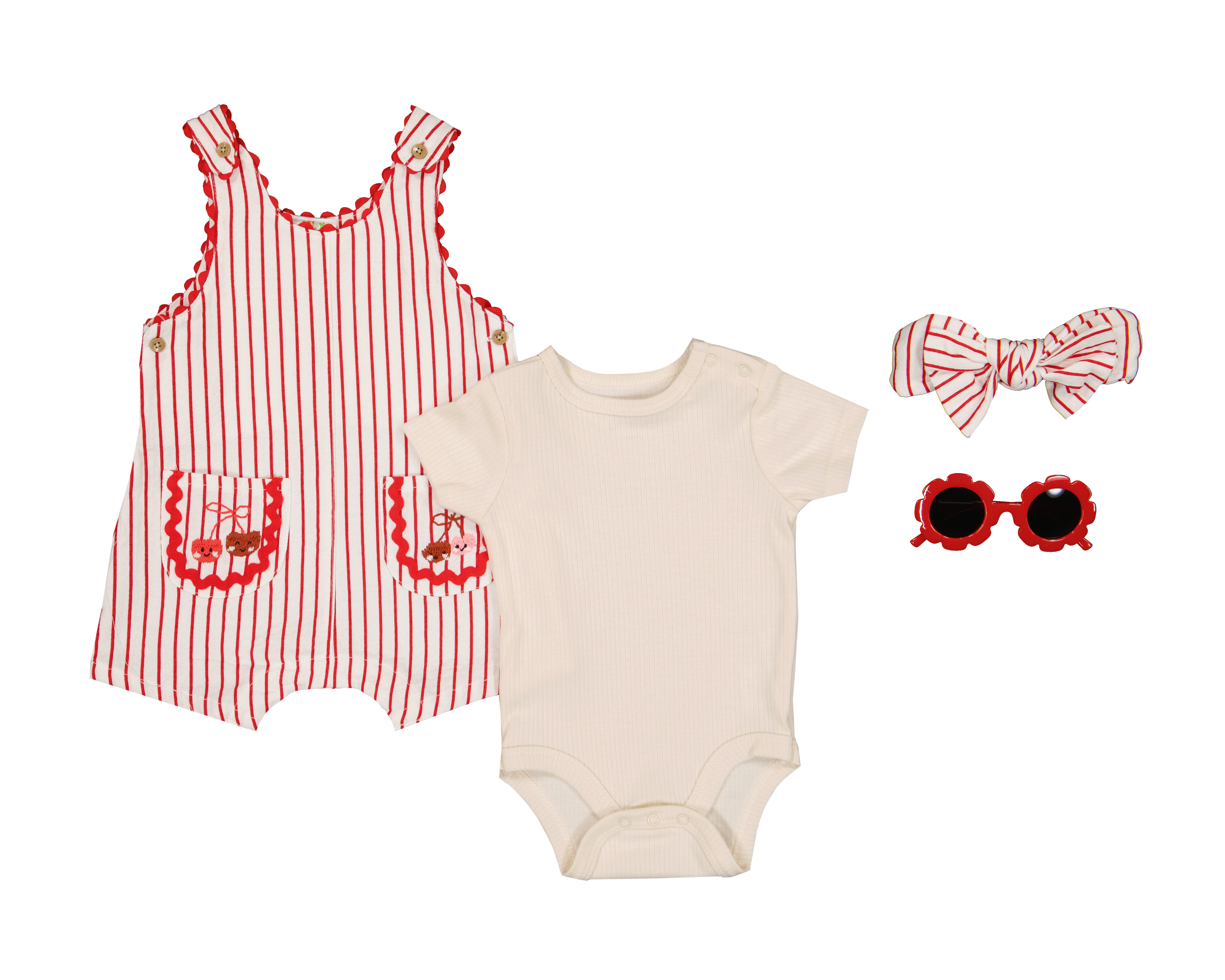 Conjunto de Algodón para Bebé Niña Baby Colors 4 Piezas