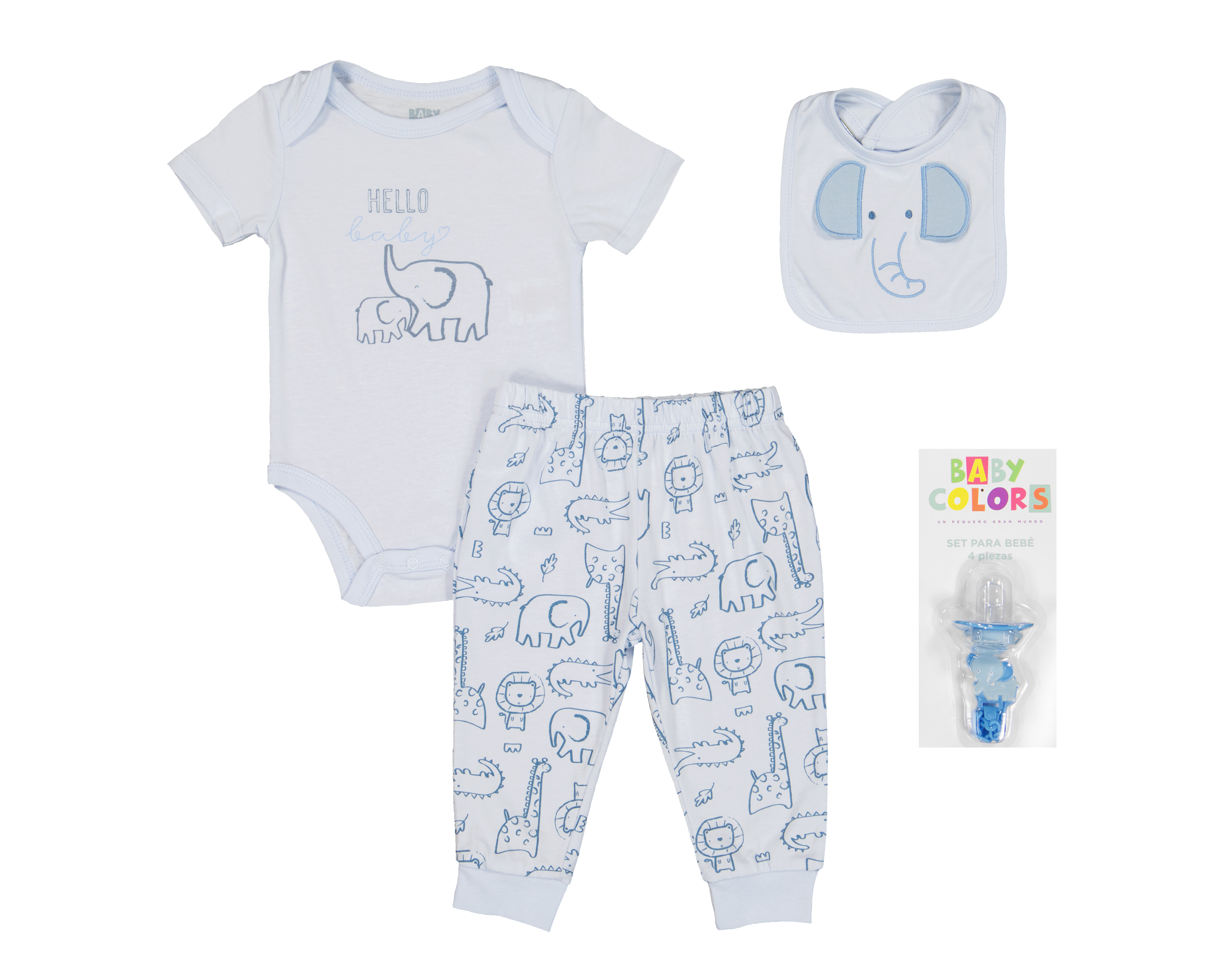 Foto 1 | Foto 1 | Conjunto para Bebé Niño Baby Colors 4 Piezas