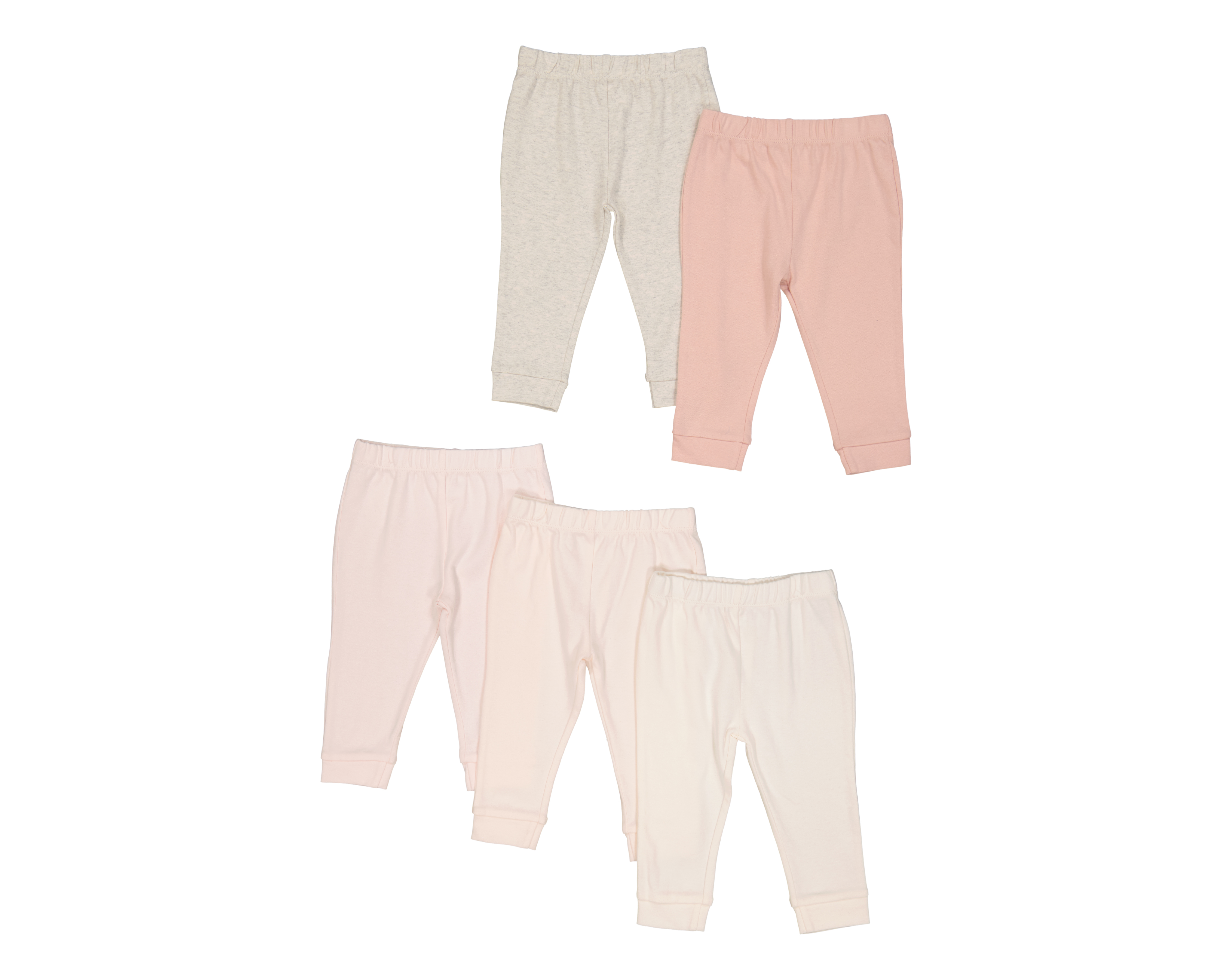 Foto 1 | Foto 1 | Pantalón para Bebé Niña Baby Colors de Algodón Rosa 5 Piezas