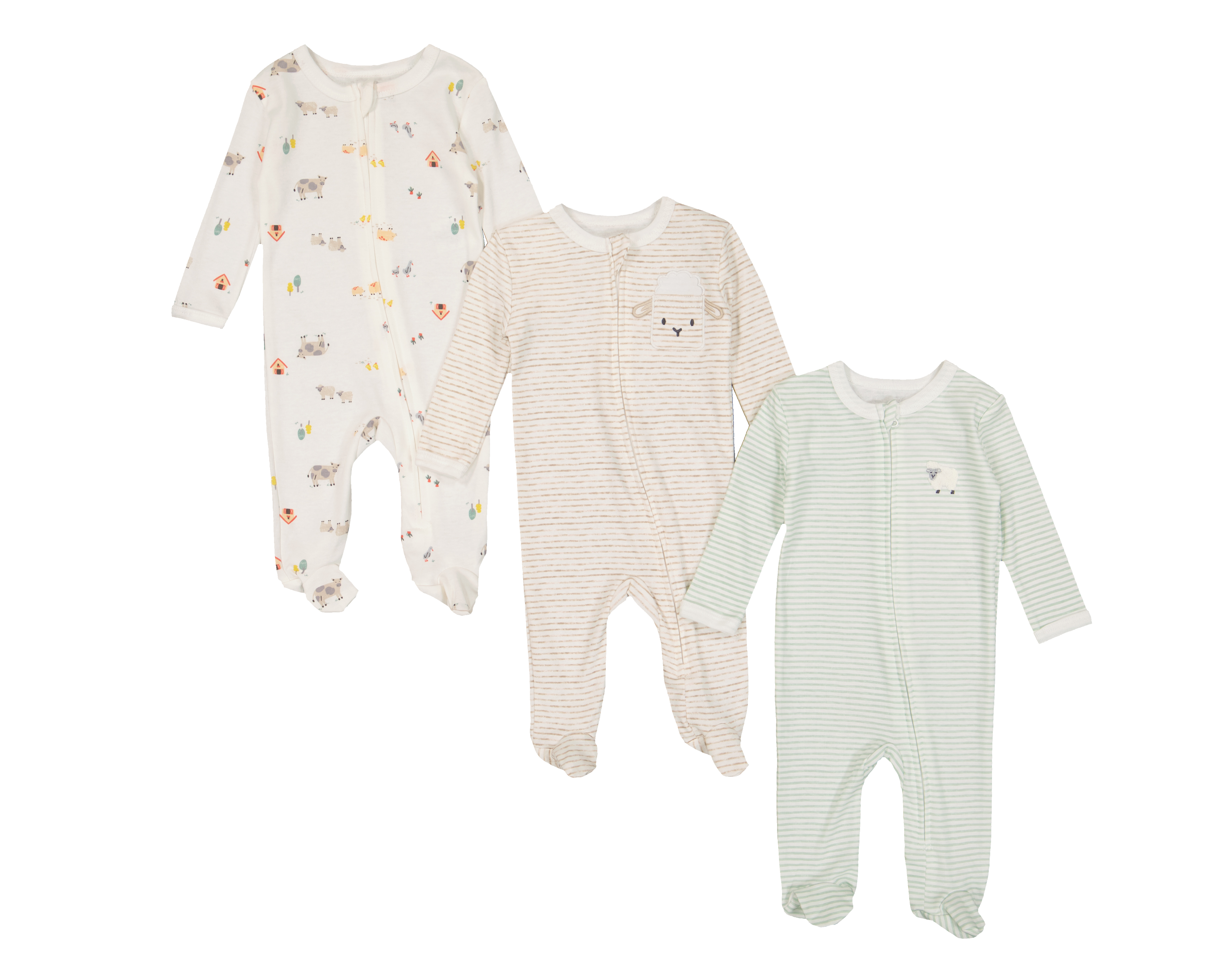 Foto 1 | Foto 1 | Mameluco para Bebé Niño Baby Colors de Algodón Estampado 3 Piezas