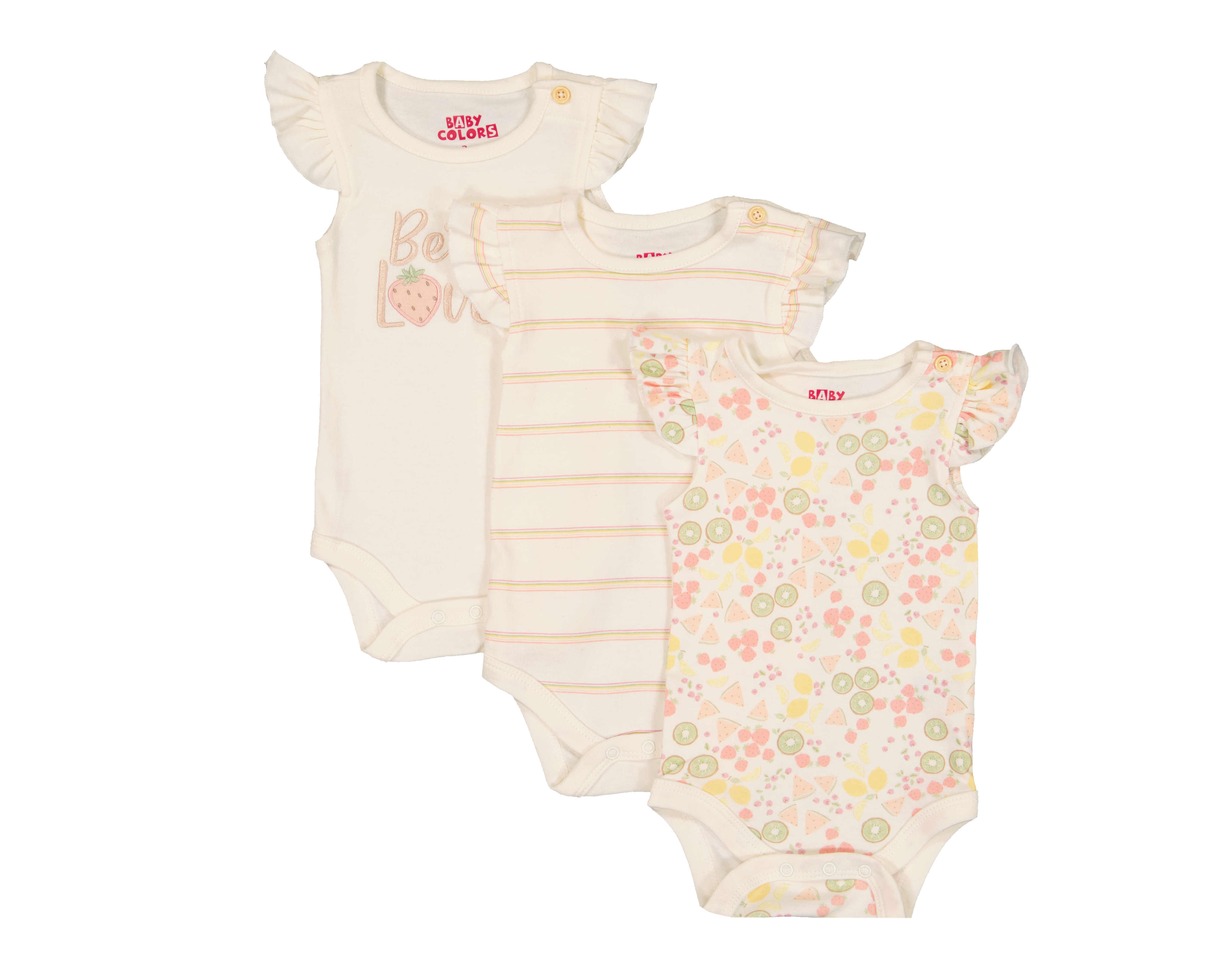 Pañalero para Bebé Niña Baby Colors de Algodón 3 Piezas